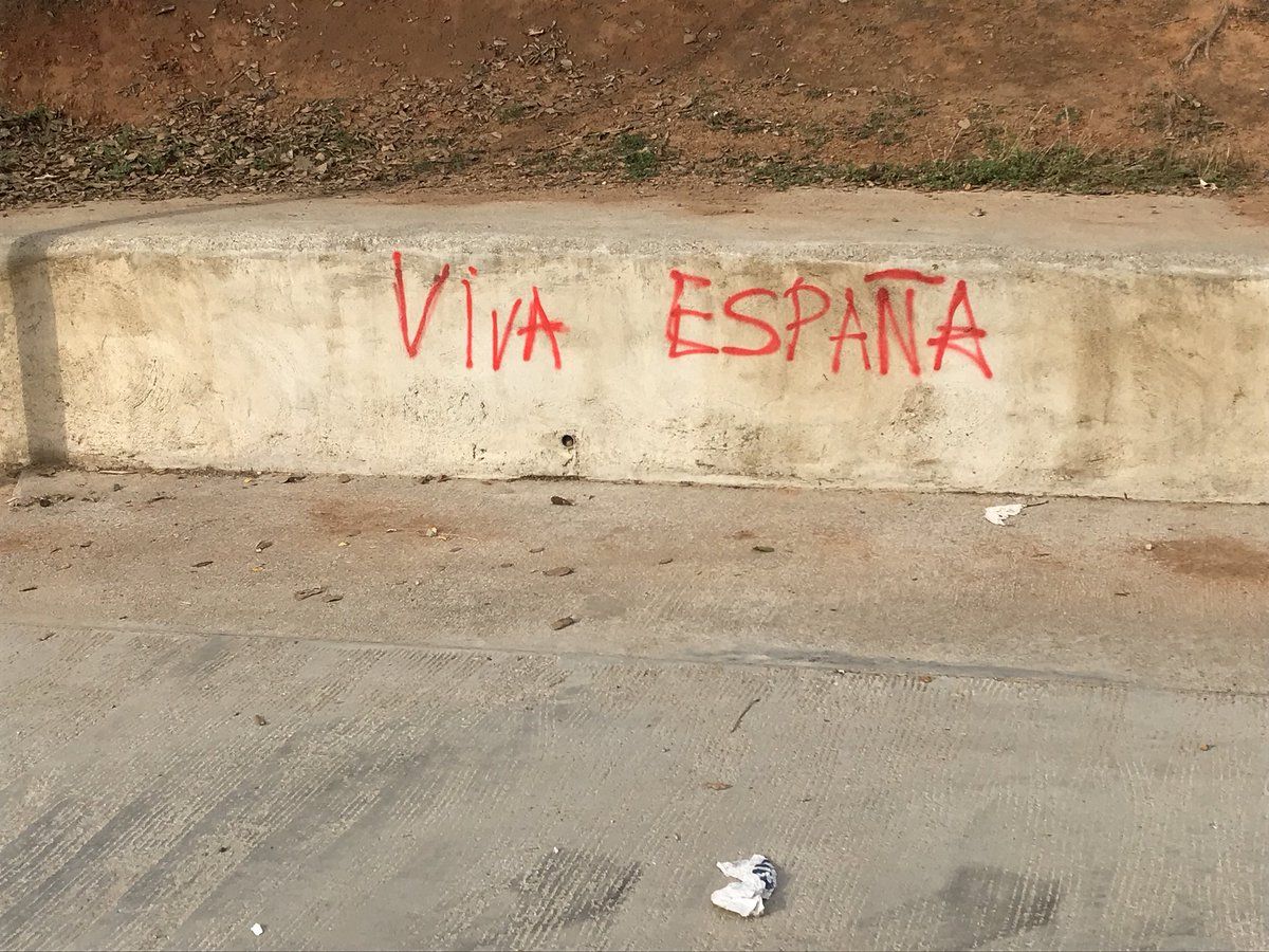 Una de les pintades a l'escola bressol de Valldoreix. FOTO: @joantoll