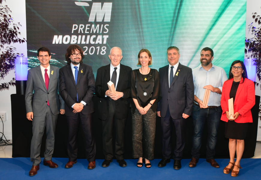 Els premiats en la primera edició dels Premis MobiliCat FOTO: Cedida