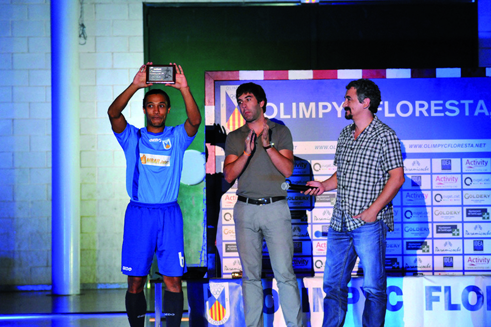 Reconeixement el 2012 a Dani Martí el jugador en actiu amb més temporades al primer equip FOTO: Amanda Bernal