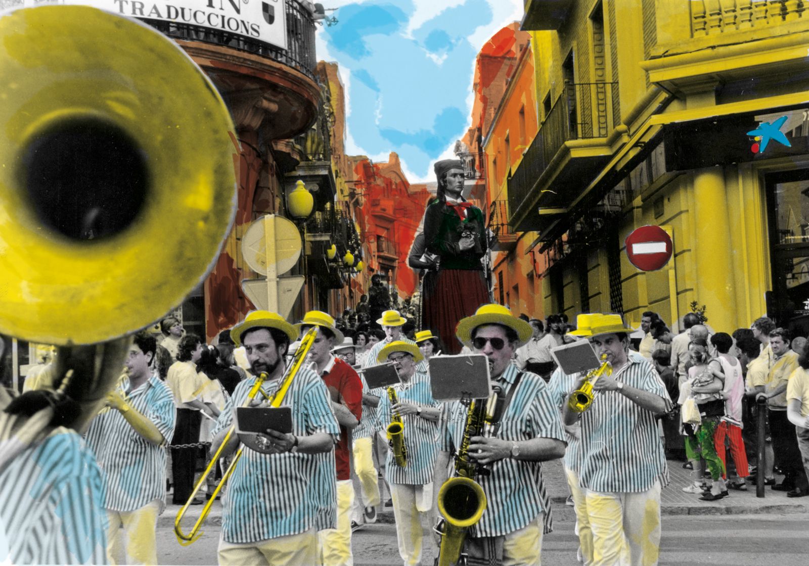 Cercavila de Festa Major a Sant Cugat l'any 1994. FOTO: Mané Espinosa