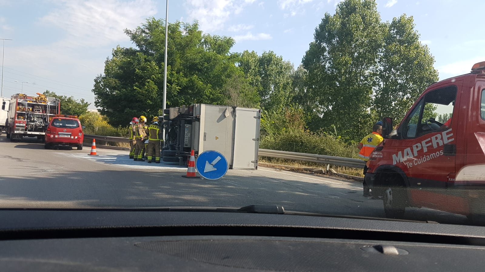 Moment de l'accident FOTO: Cedida M. Cervantes