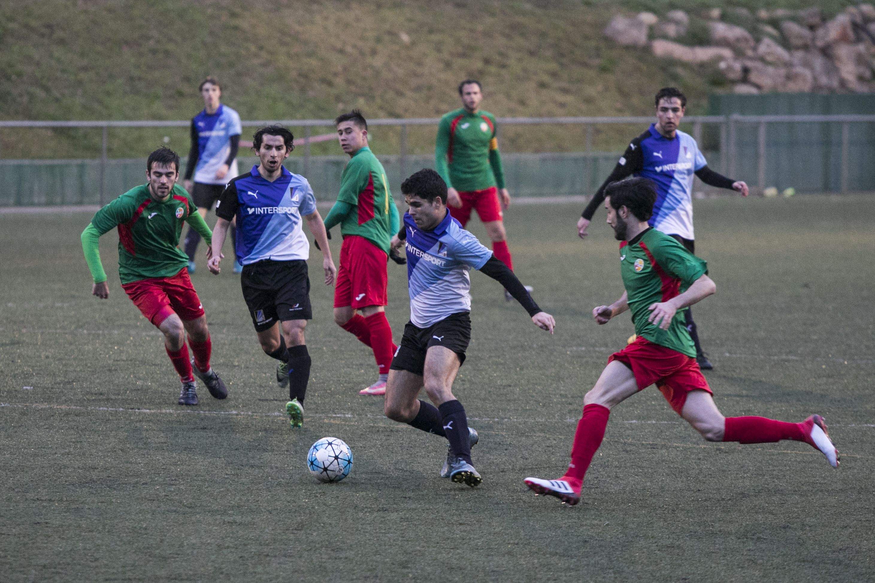 Partit Junior FC-Sant Quirze del Vallès FC d'aquesta temporada 2017-2018. FOTO: Lali Puig