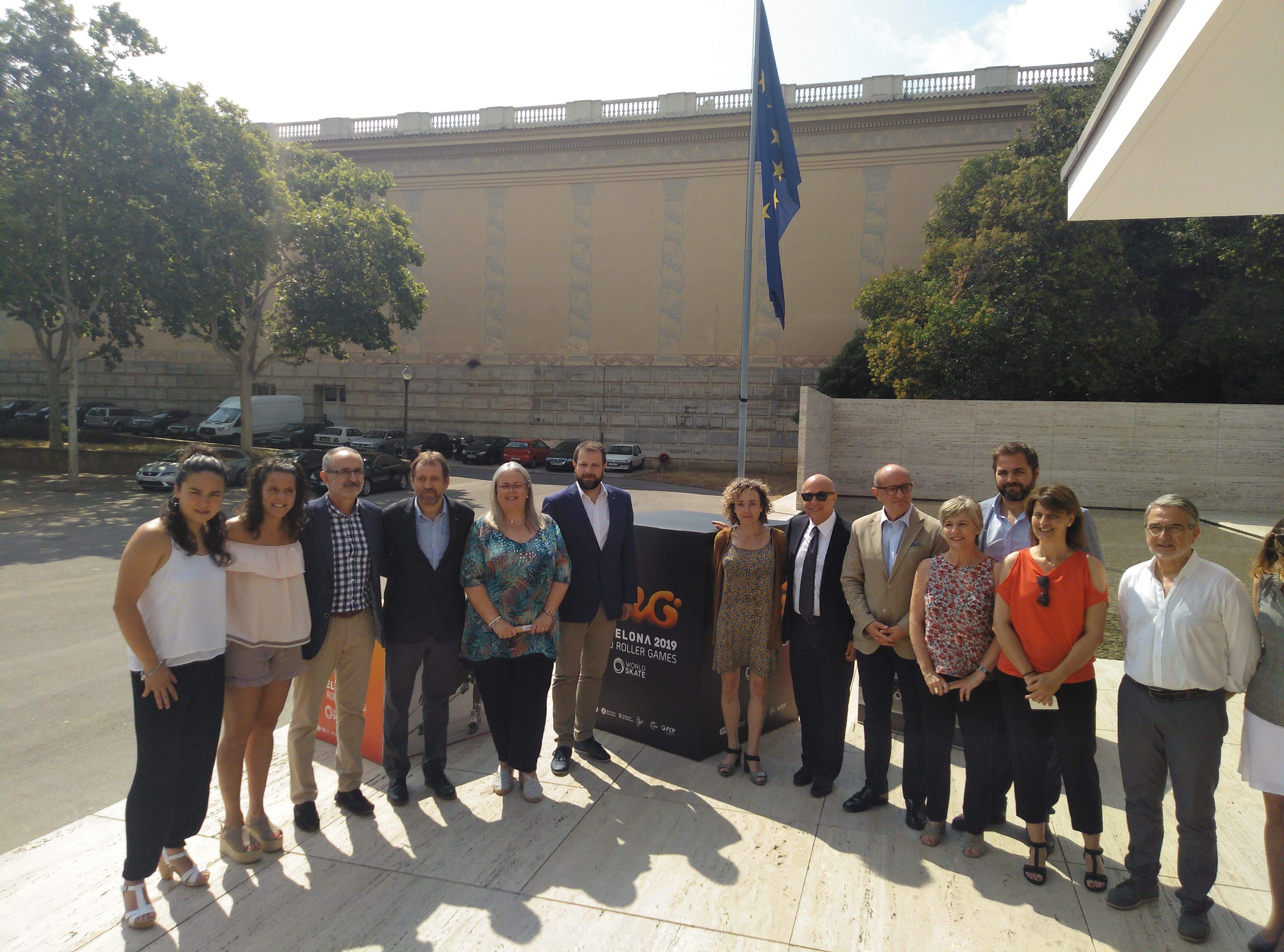 El regidor d'Esports de l'Ajuntament de Sant Cugat, Eloi Rovira, ha participat amb d'altres autoritats en la presentació dels World Roller Games de Barcelona 2019. FOTO: TOT Sant Cugat