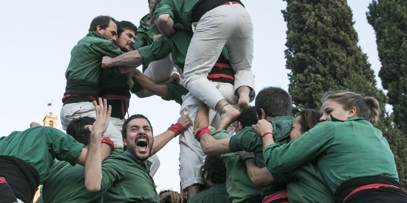 Festa de Tardor: Actuació castellera amb els Gausacs a la Plaça d’Octavià. FOTO: Lali Puig