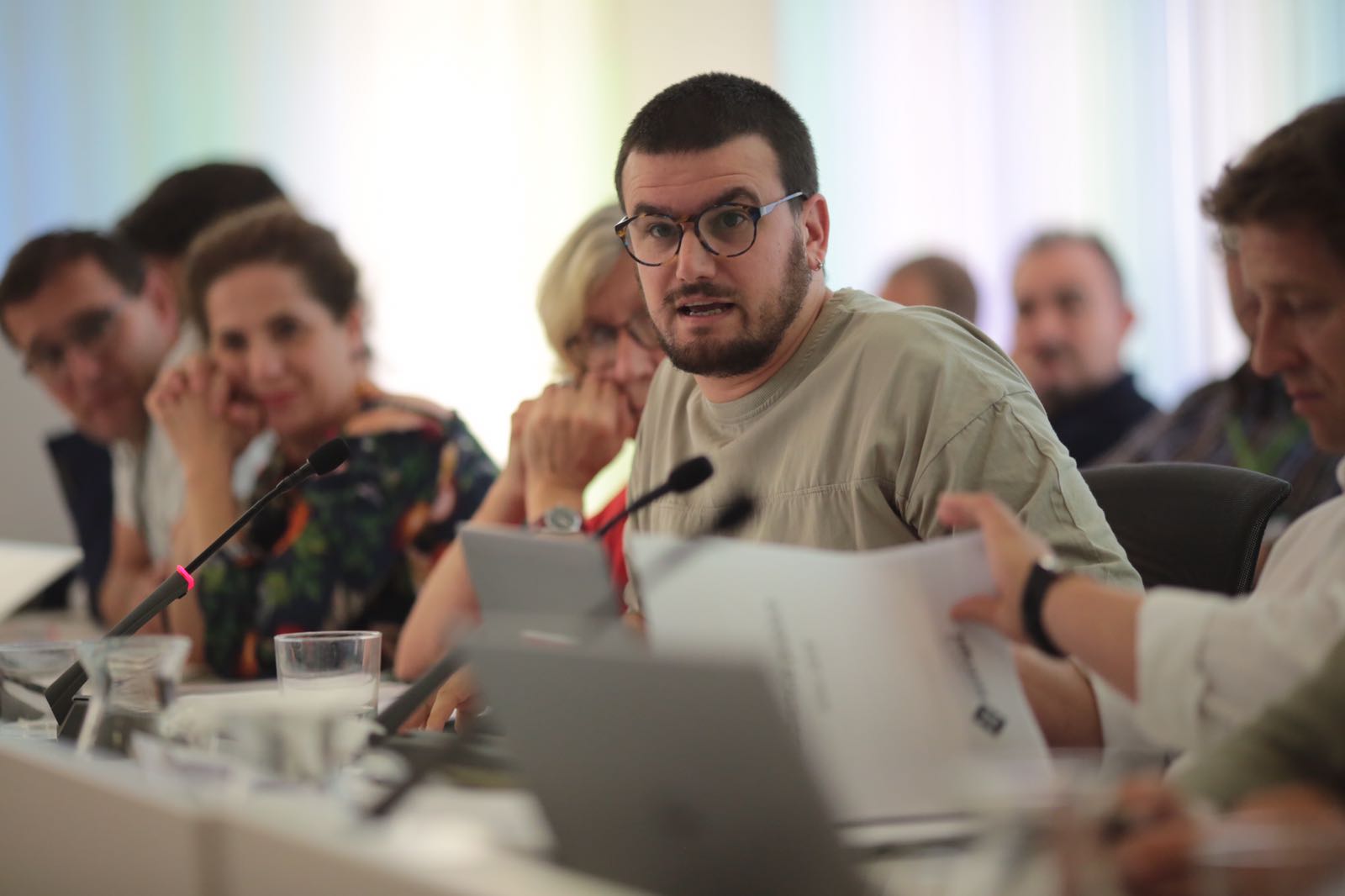 Ramon Gutiérrez (ICV-EUiA), en el ple municipal. FOTO: Artur Ribera