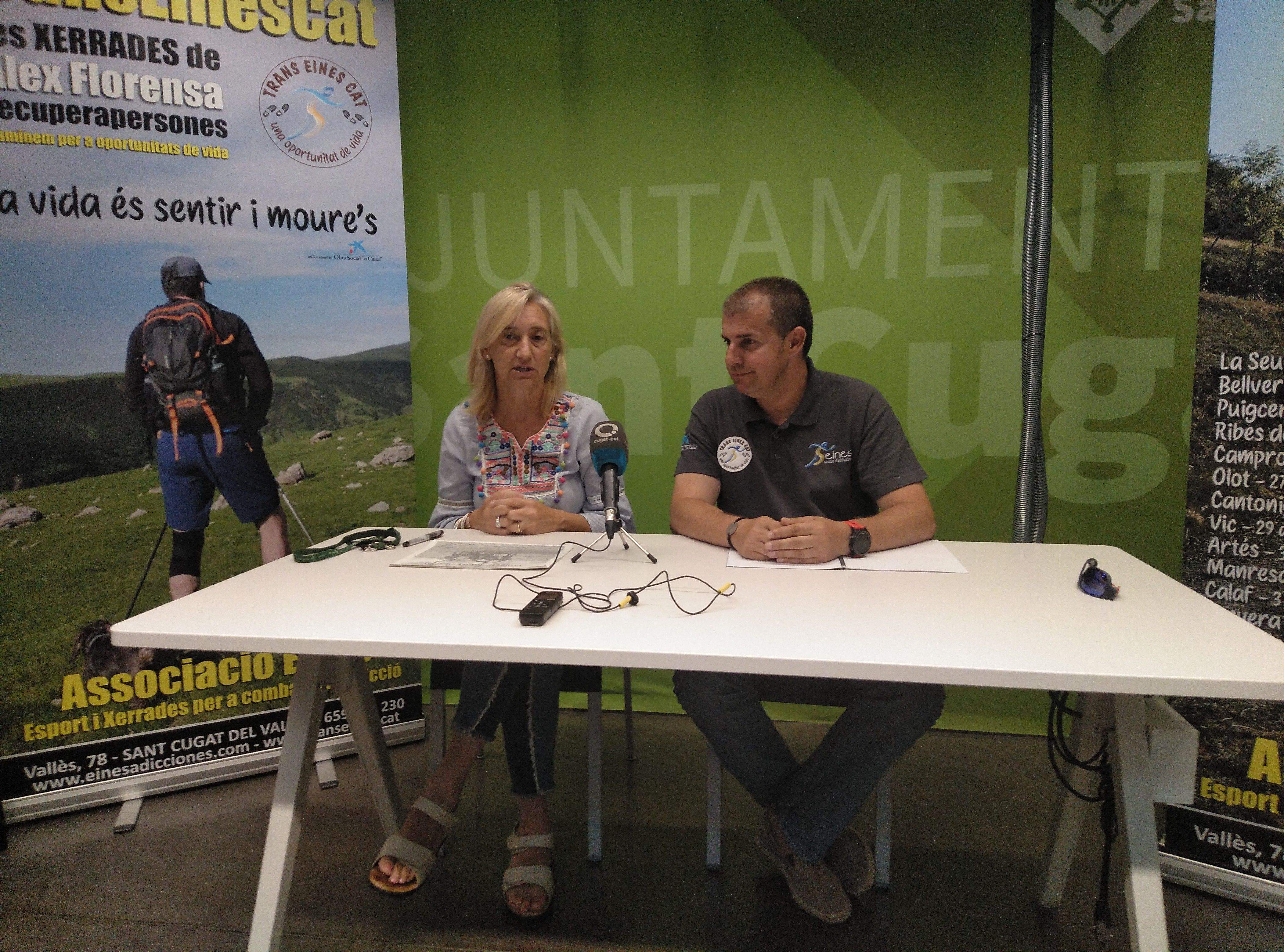 Àlex Florensa i Susanna Pallicer en l'acte de presentació. FOTO: TOT Sant Cugat