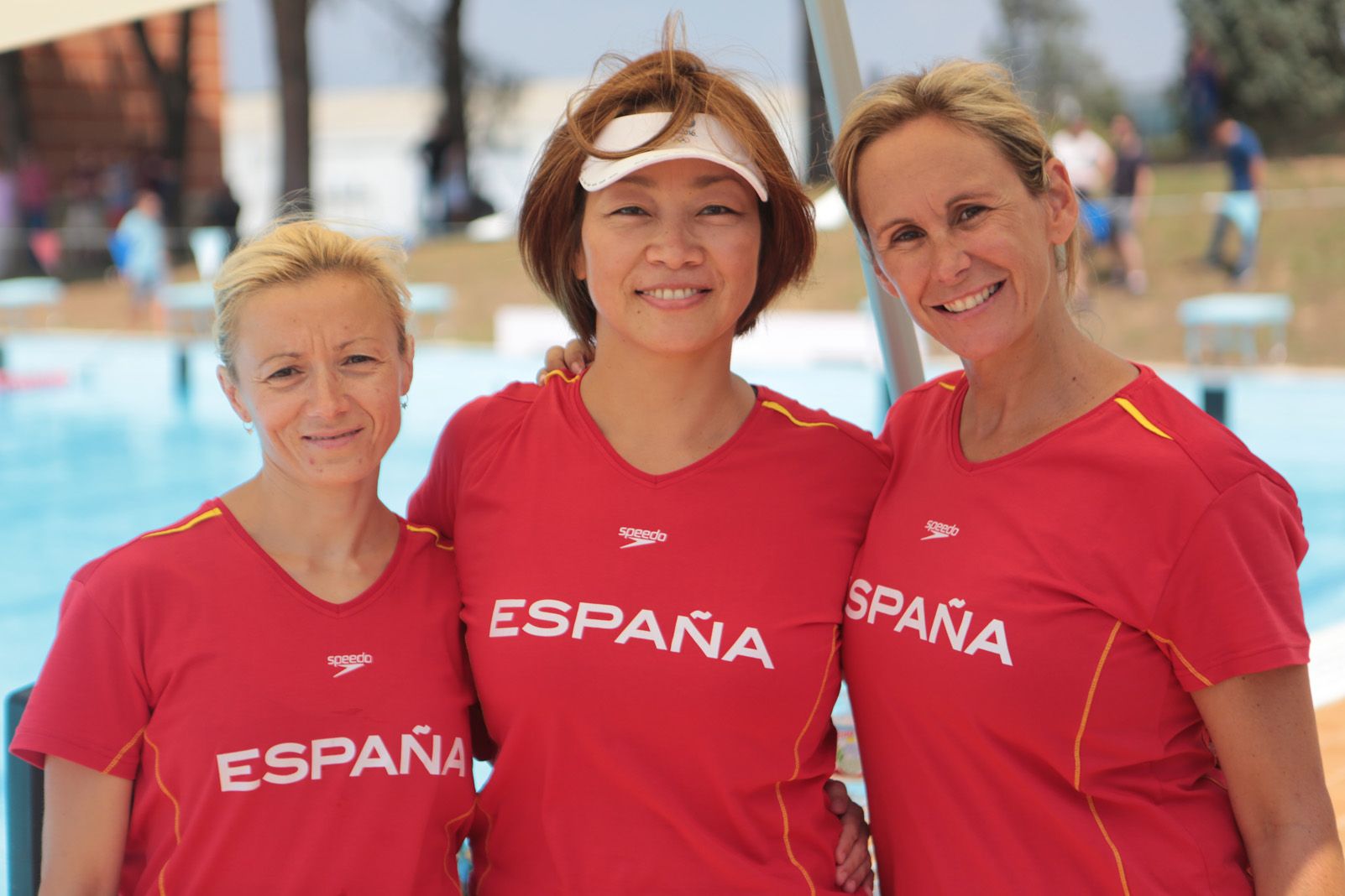 Cos tècnic de l'Equip espanyol absolut de natació artística, amb Mayu Fujiki al cap devant FOTO: Artur Ribera