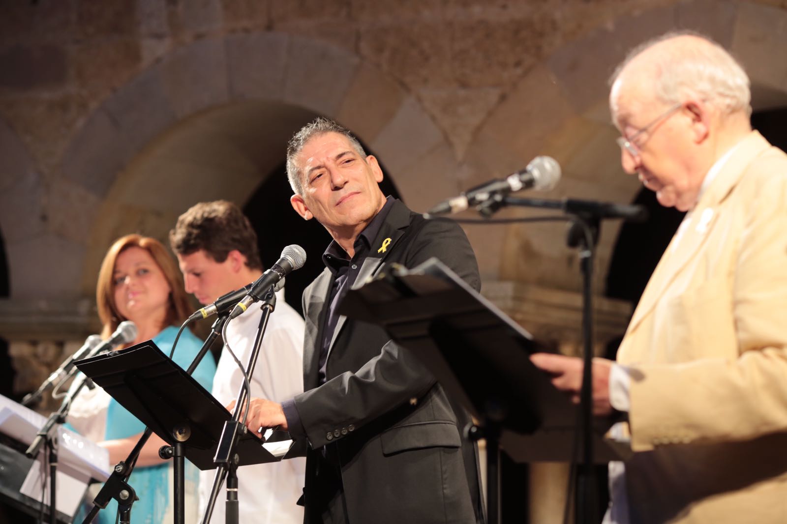 'El màrtir Cugat' es representa al claustre del monestir. FOTO: Artur Ribera