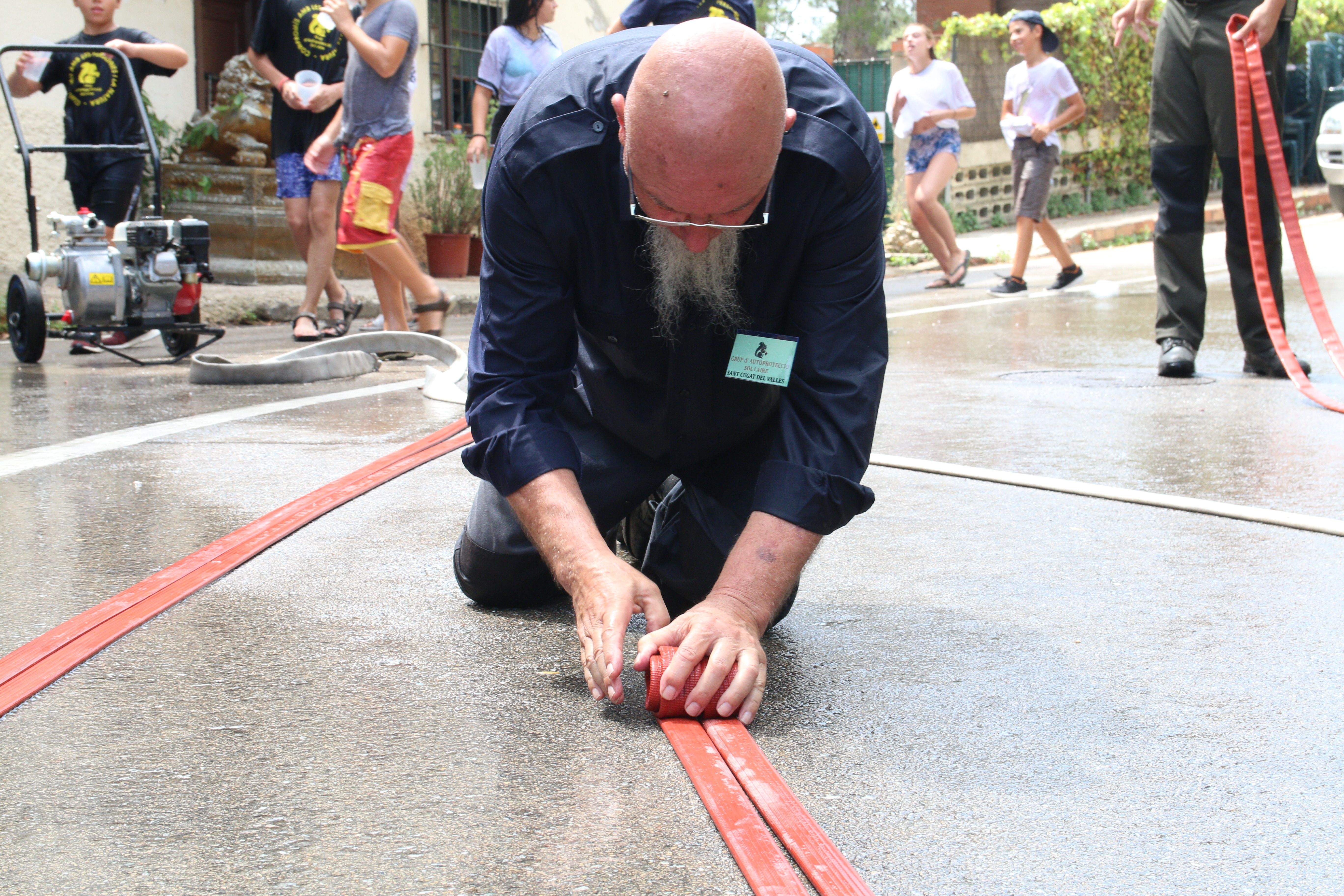 Pràctiques d'autoprotecció. Foto: Lali Álvarez