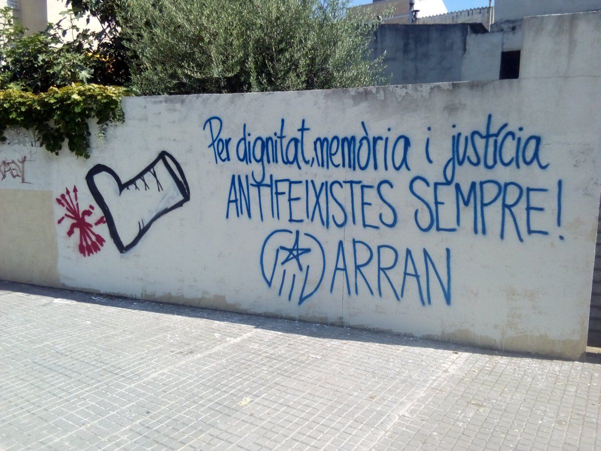 Una de les pintades d'Arran a Sant Cugat FOTO: Arran Sant Cugat