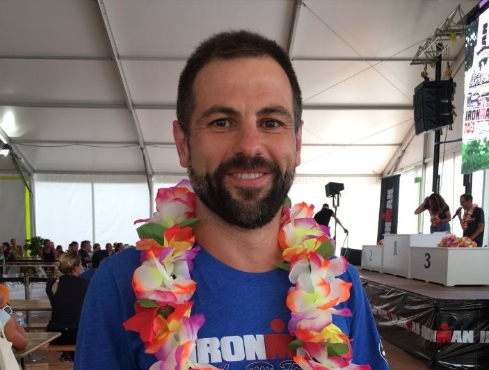 Miki Barrero, tercer a l'Ironman de Vichy, a França. FOTO: Cedida