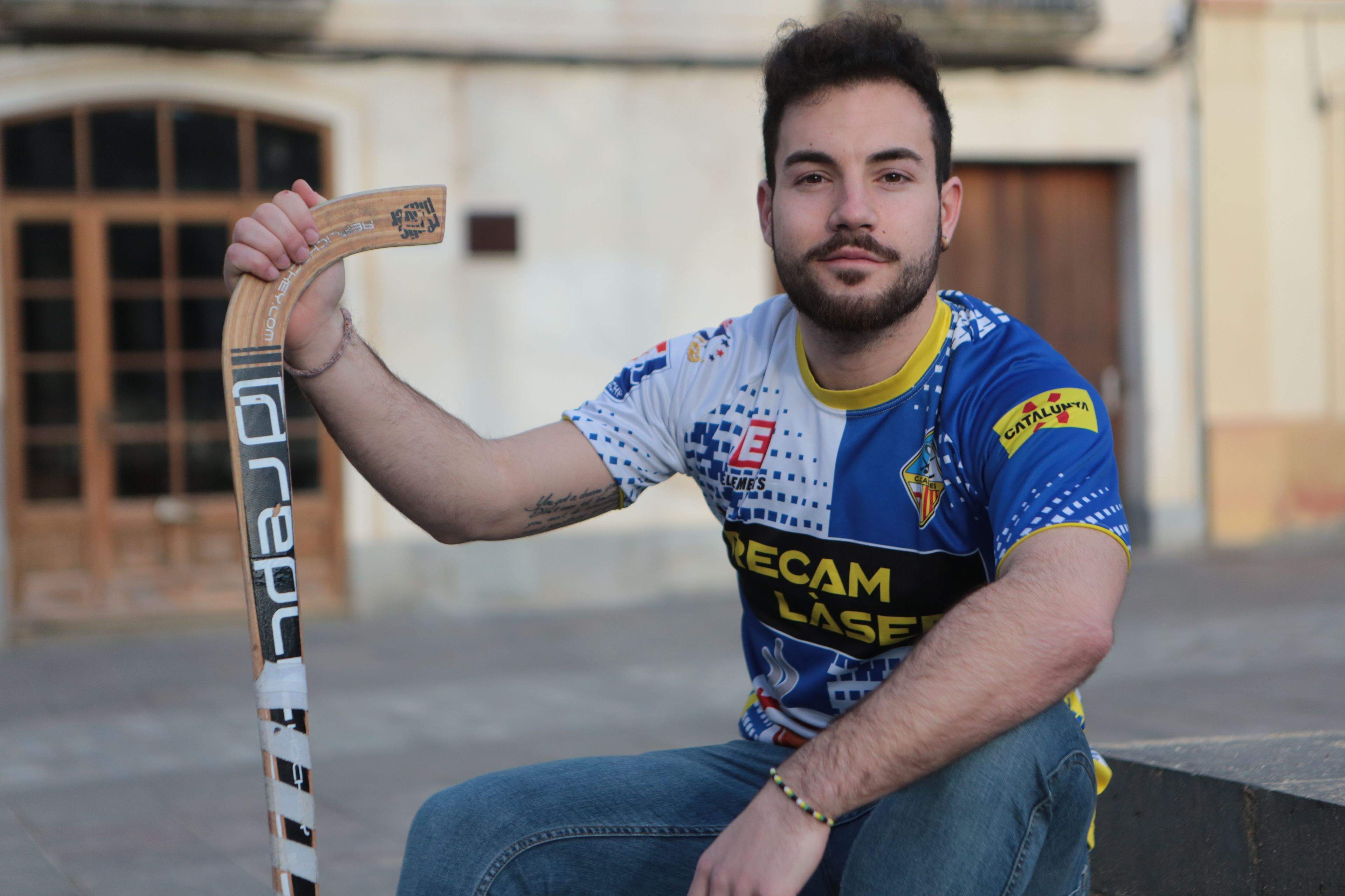 Pol Galbas és jugador del CH Caldes d'OK Lliga. FOTO: Artur Ribera