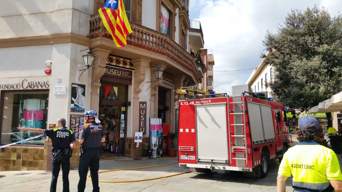Foc al restaurant de la Plaça a Sant Cugat del Vallès FOTO: Ajuntament de Sant Cugat