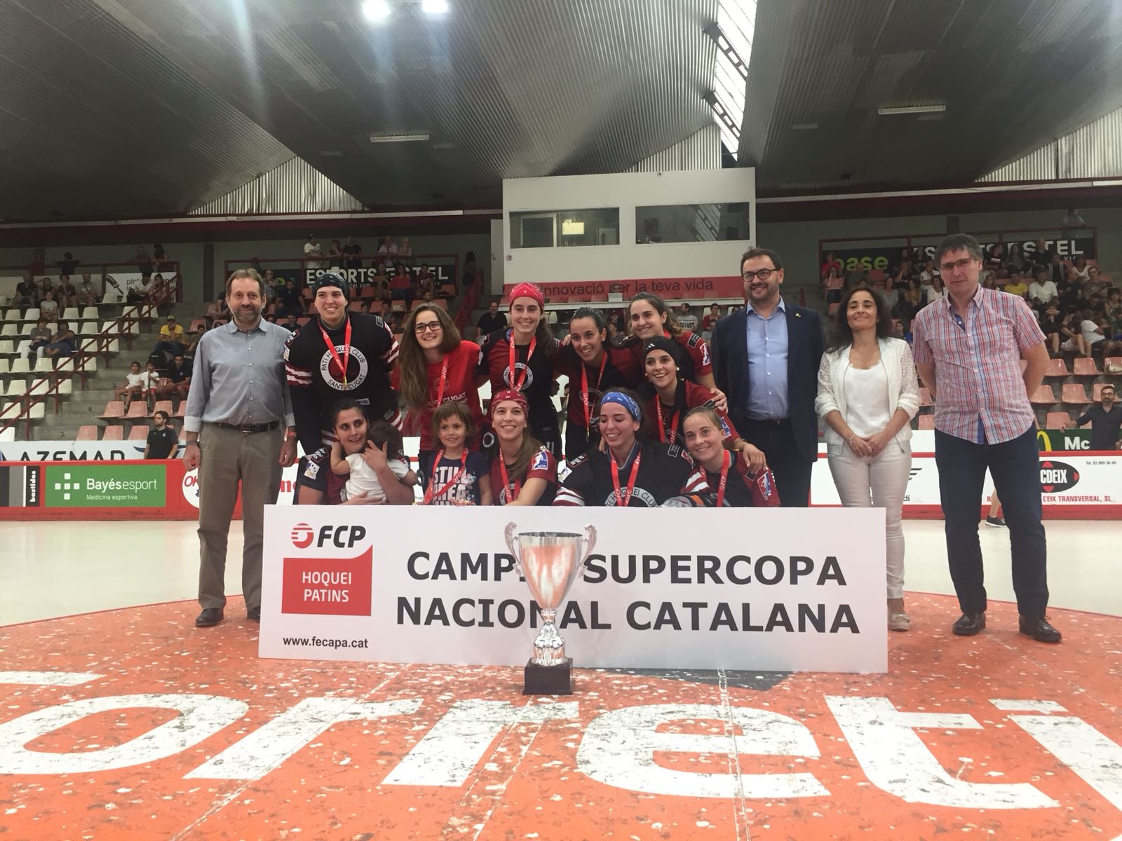 El primer equip femení del Patí Hoquei Club Sant Cugat ha estat el campió de la Supercopa Nacional Catalana. FOTO: PHC Sant Cugat