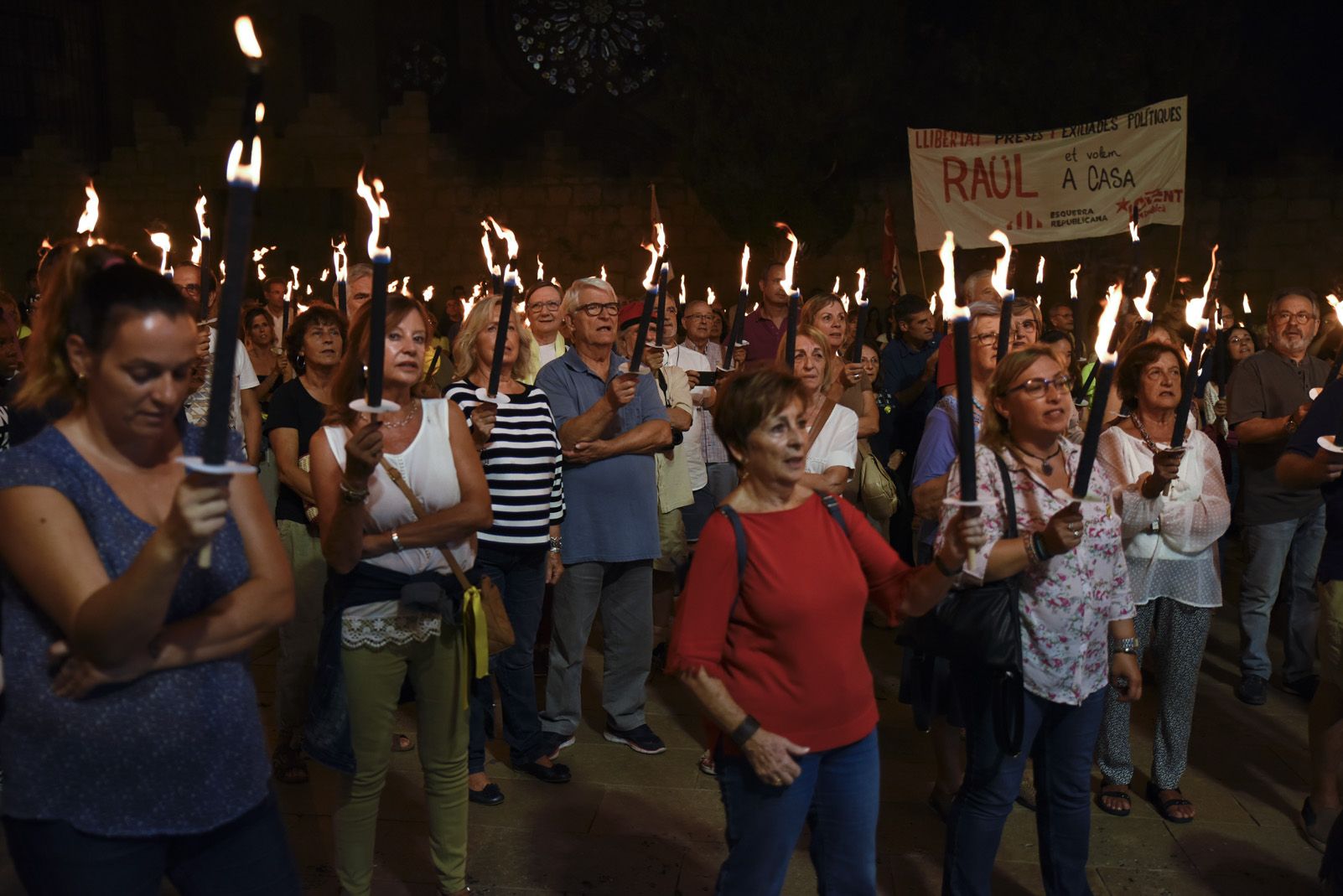 Marxa de torxes en memoria de les victimes del 1714. Foto: Bernat Millet.