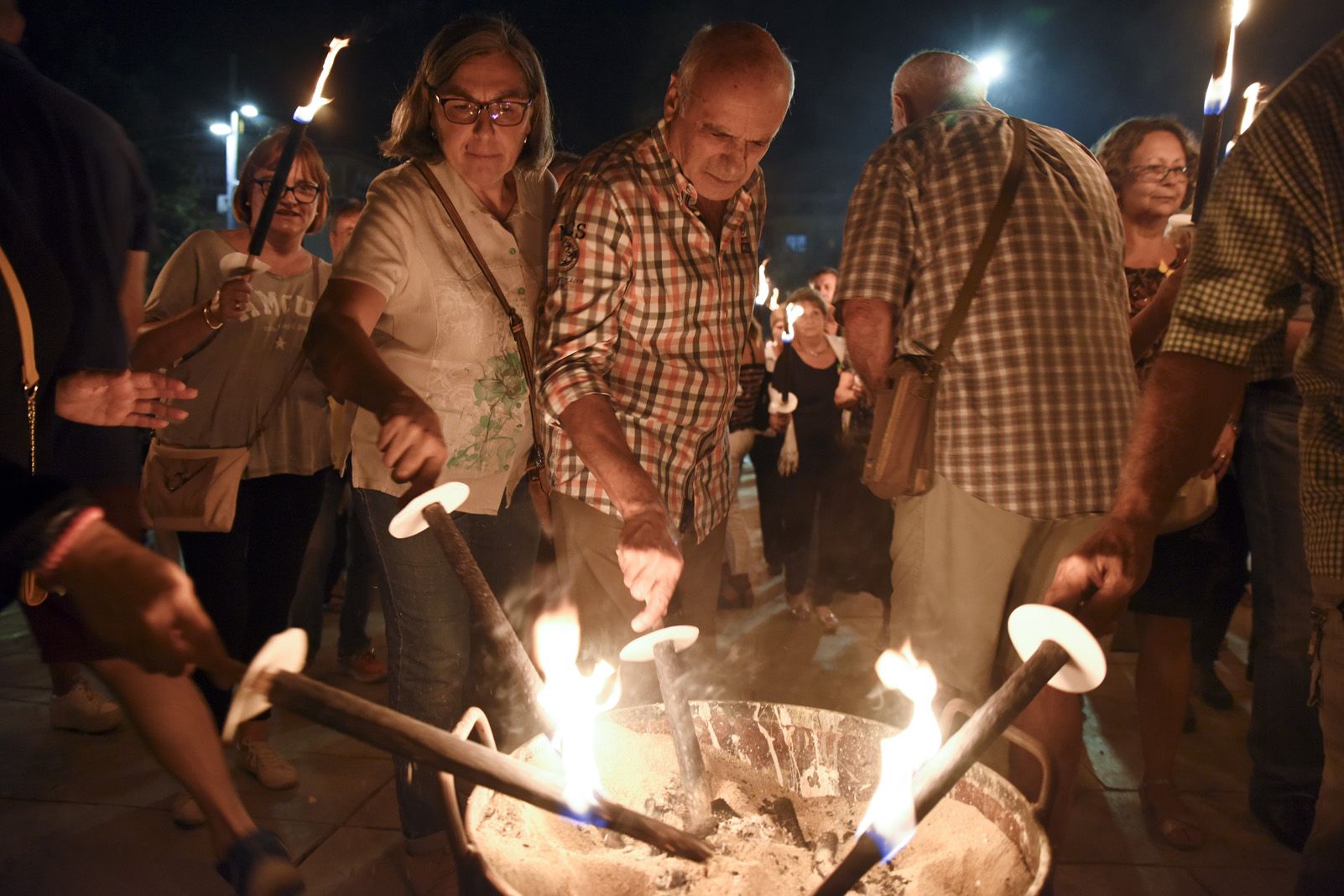 Marxa de torxes en memoria de les victimes del 1714. Foto: Bernat Millet.