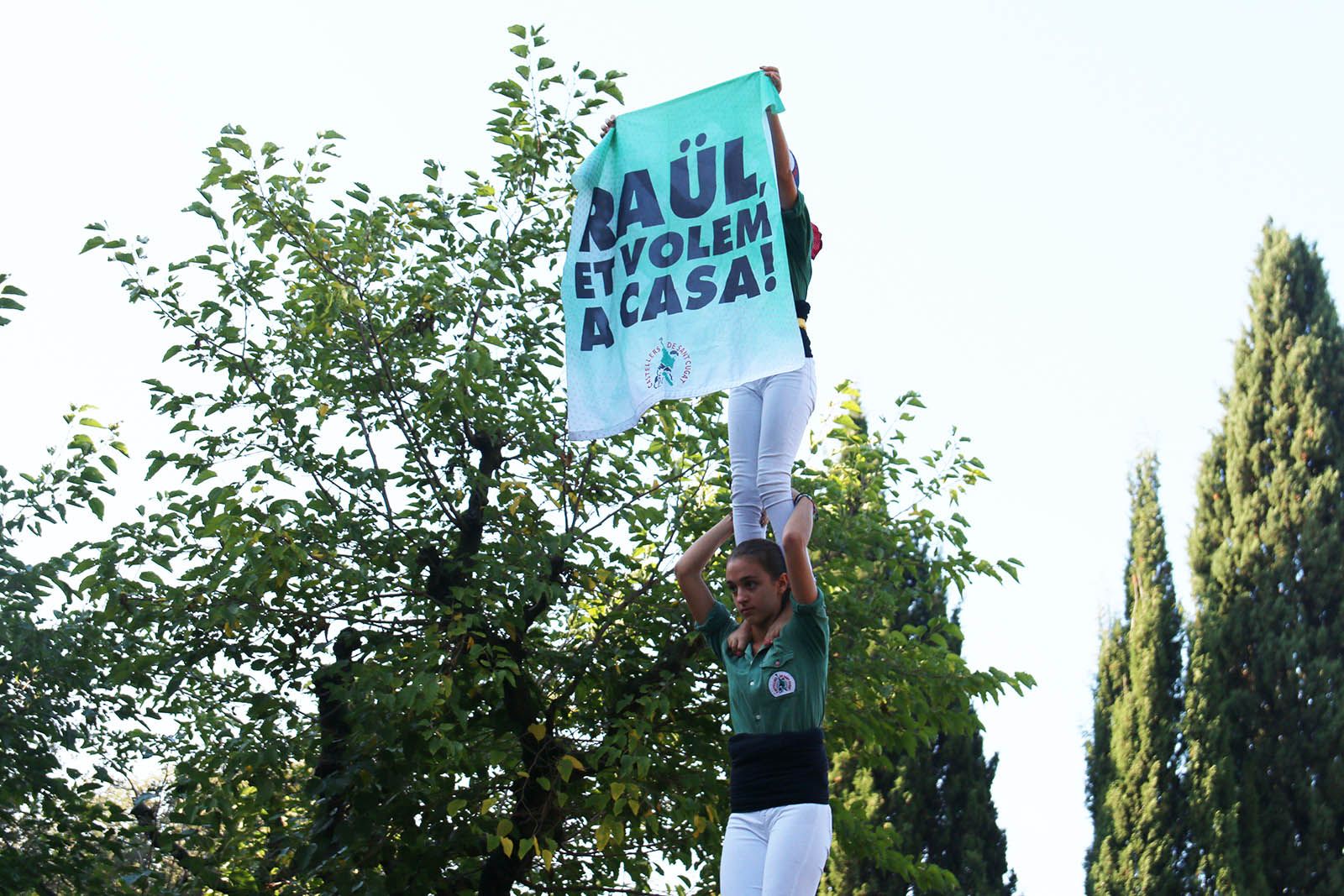 Ofrena floral a Sant Cugat. Foto: Lali Álvarez