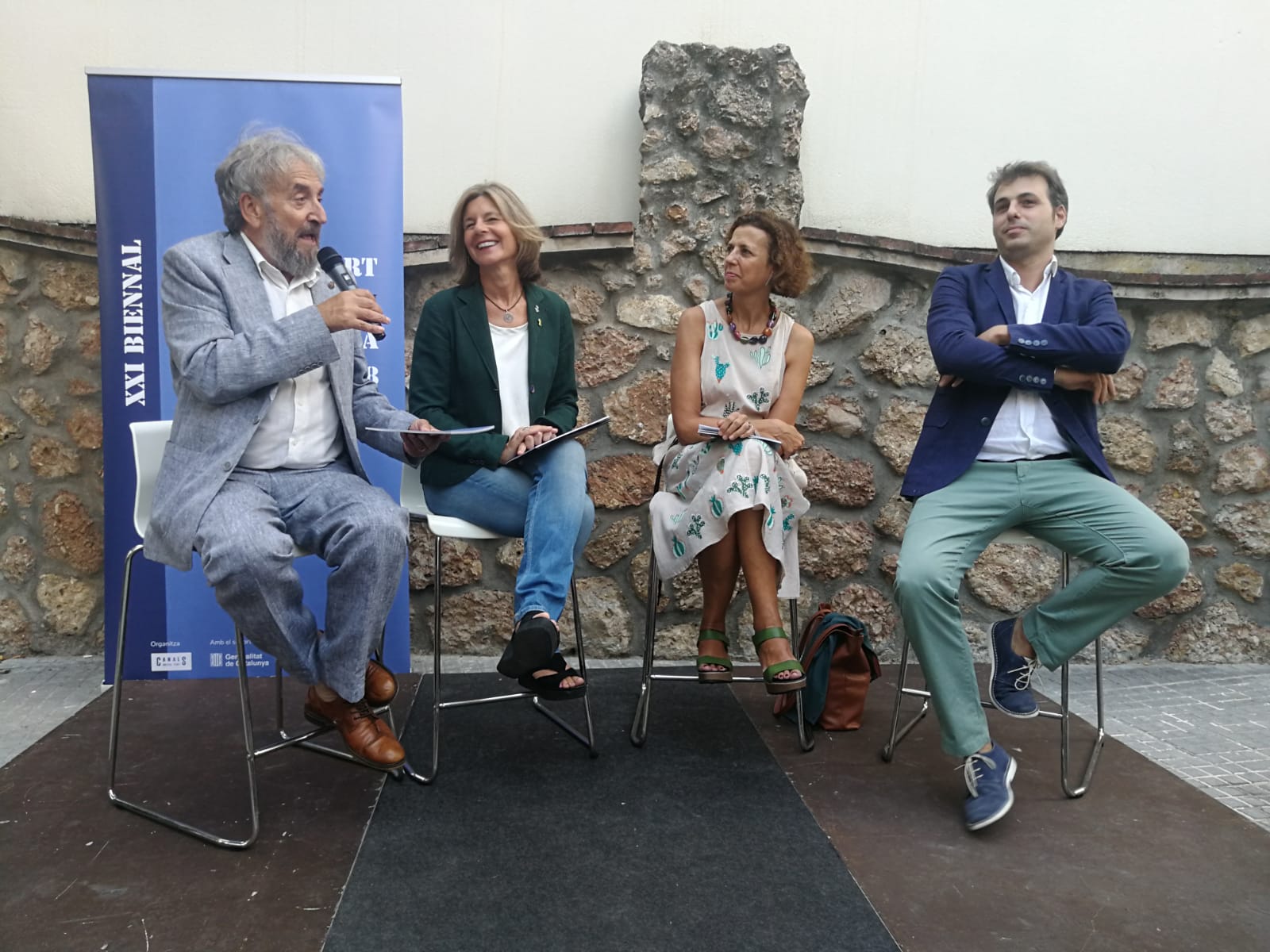 Les autoritats han inaugurat oficialment la XXI Biennal d'Art Contemporani Català. FOTO: Bernat Millet