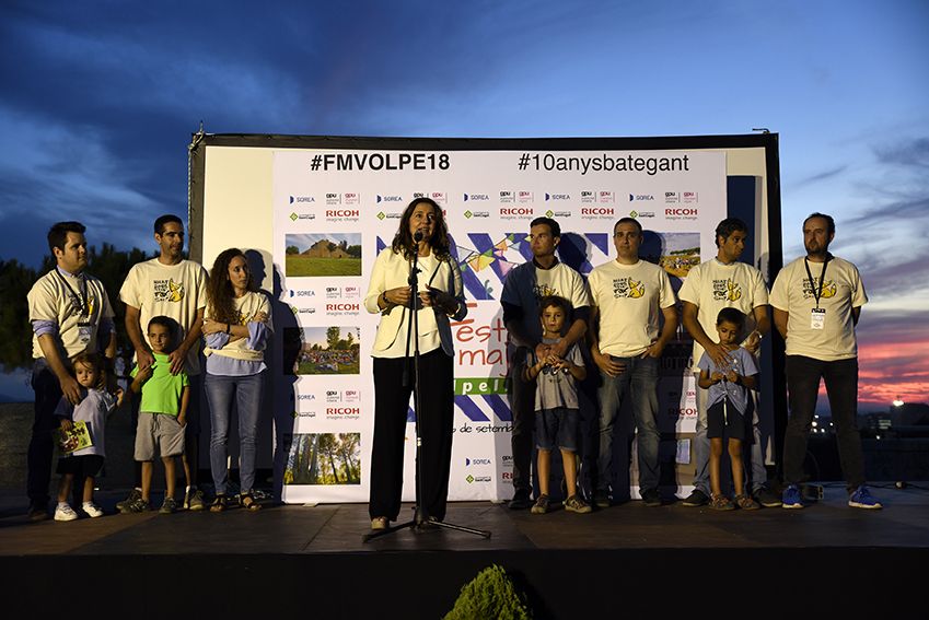 Mercè Conesa ha estat la pregonera de la Festa Major de Volpelleres. FOTO: Bernat Millet