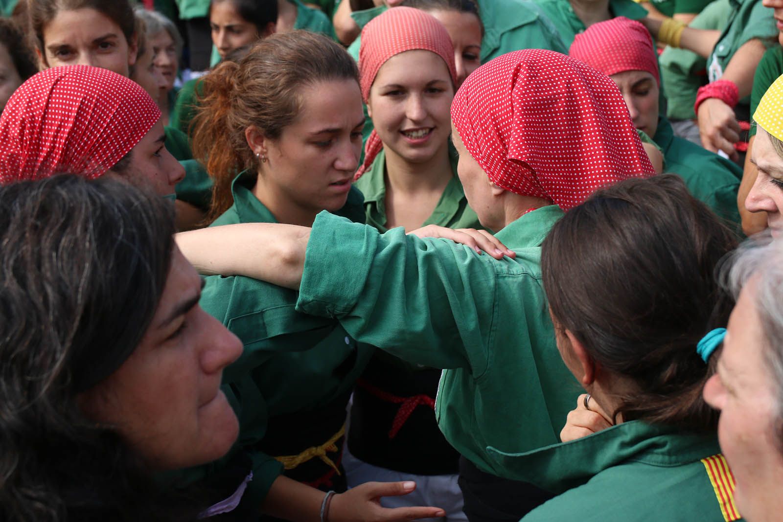 Castell de dones a la Diada Castellera. Foto: Lali Álvarez