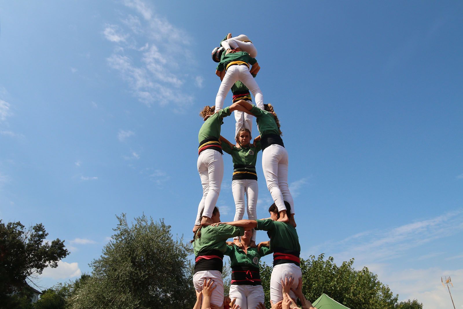 Castell de dones a la Diada Castellera. Foto: Lali Álvarez