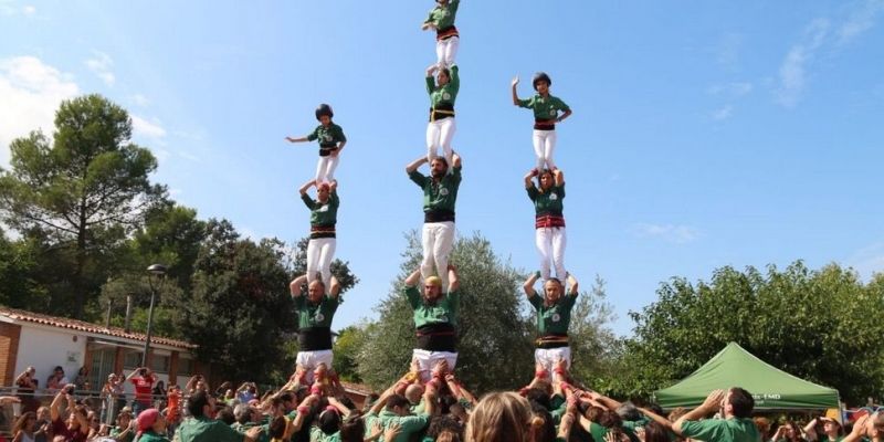 Trobada castellera de Festa Major a Valldoreix. FOTO: Lali Álvarez