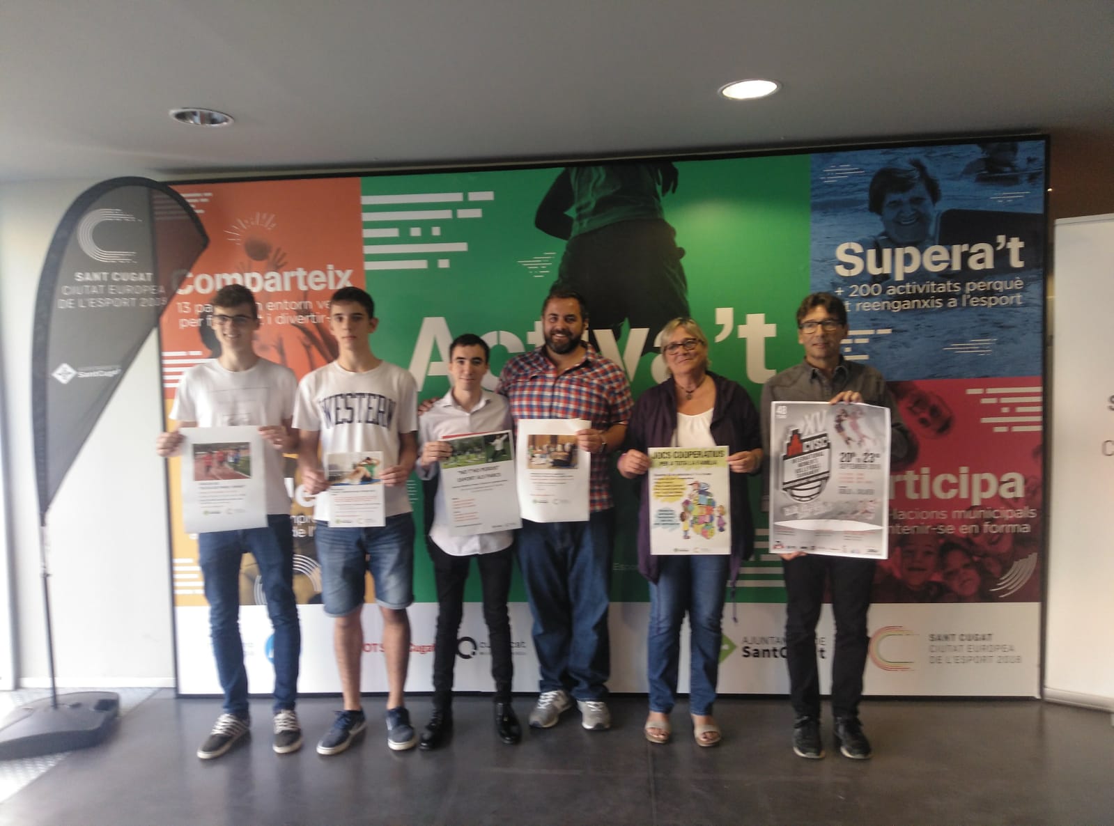 Foto de grup de la presentació de la Setmana Europea de l'Esport. FOTO: TOT Sant Cugat