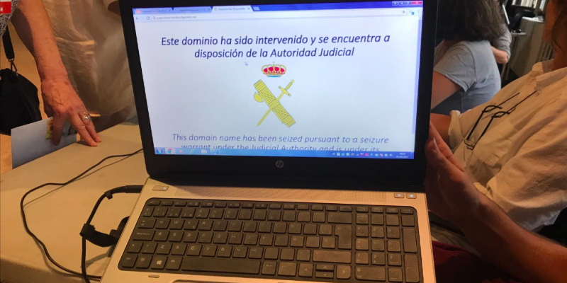 Bloqueig informatic per part de l'estat Espanyol. Foto: cedida
