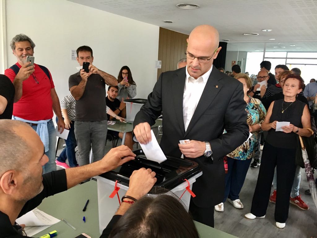 Raul Romeva votant. Foto: cedida