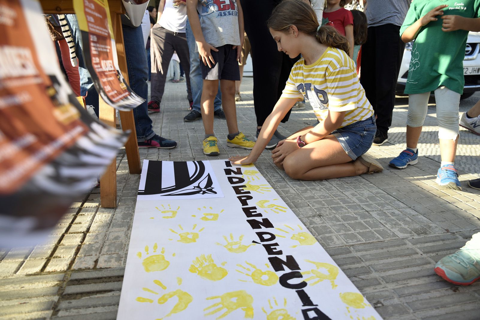 Commemoració de l'1 d'Octubre. Foto: Bernat Millet.