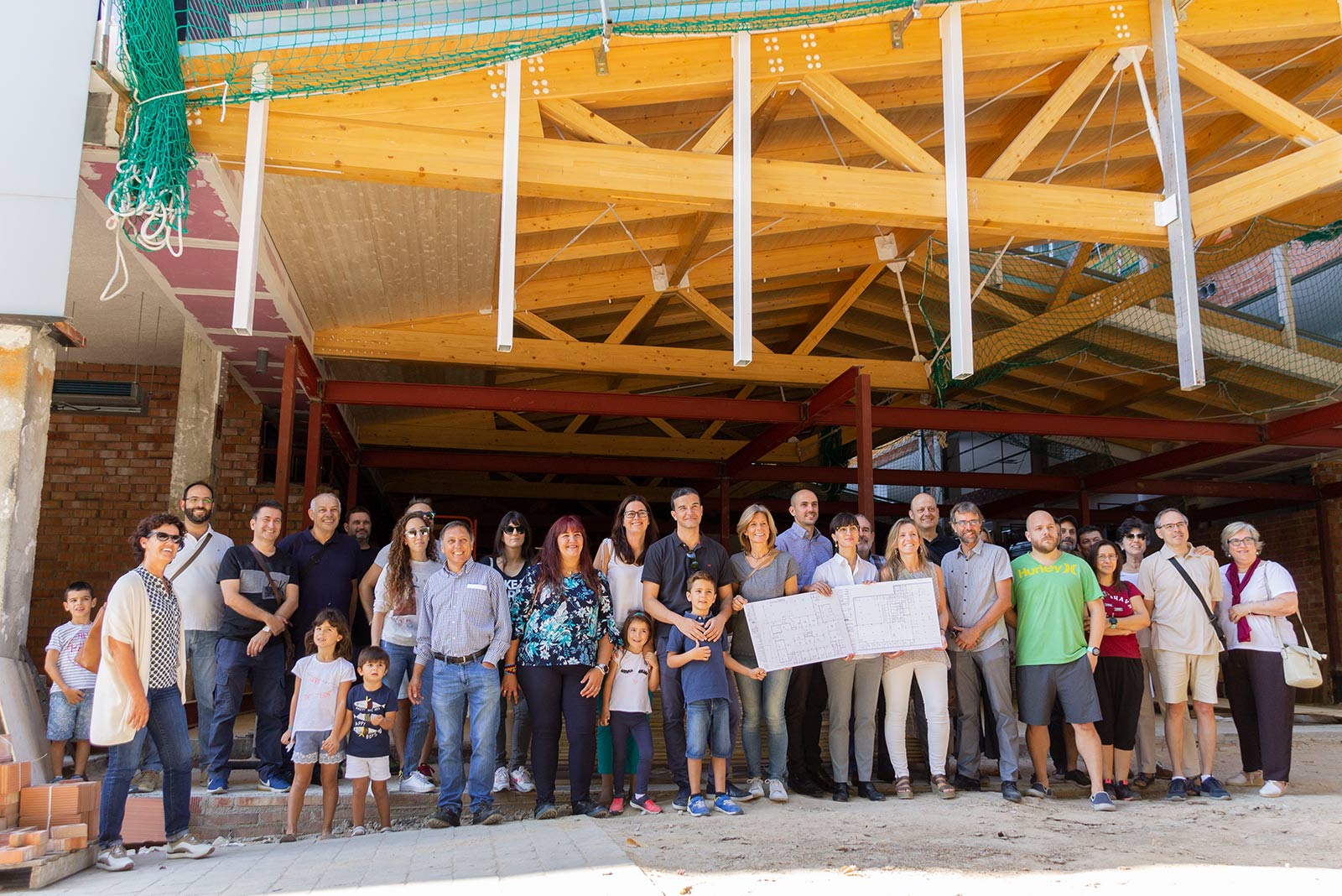 Visita a les obres del nou mercat de Volpelleres. FOTO: Paula Galván