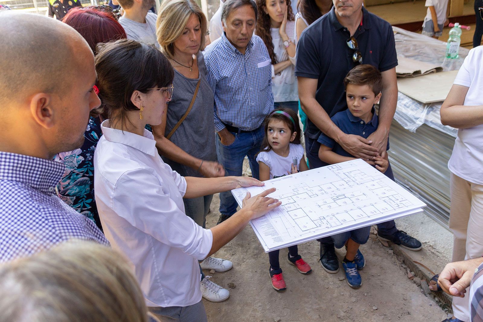 Visita a les obres del nou mercat de Volpelleres. FOTO: Paula Galván
