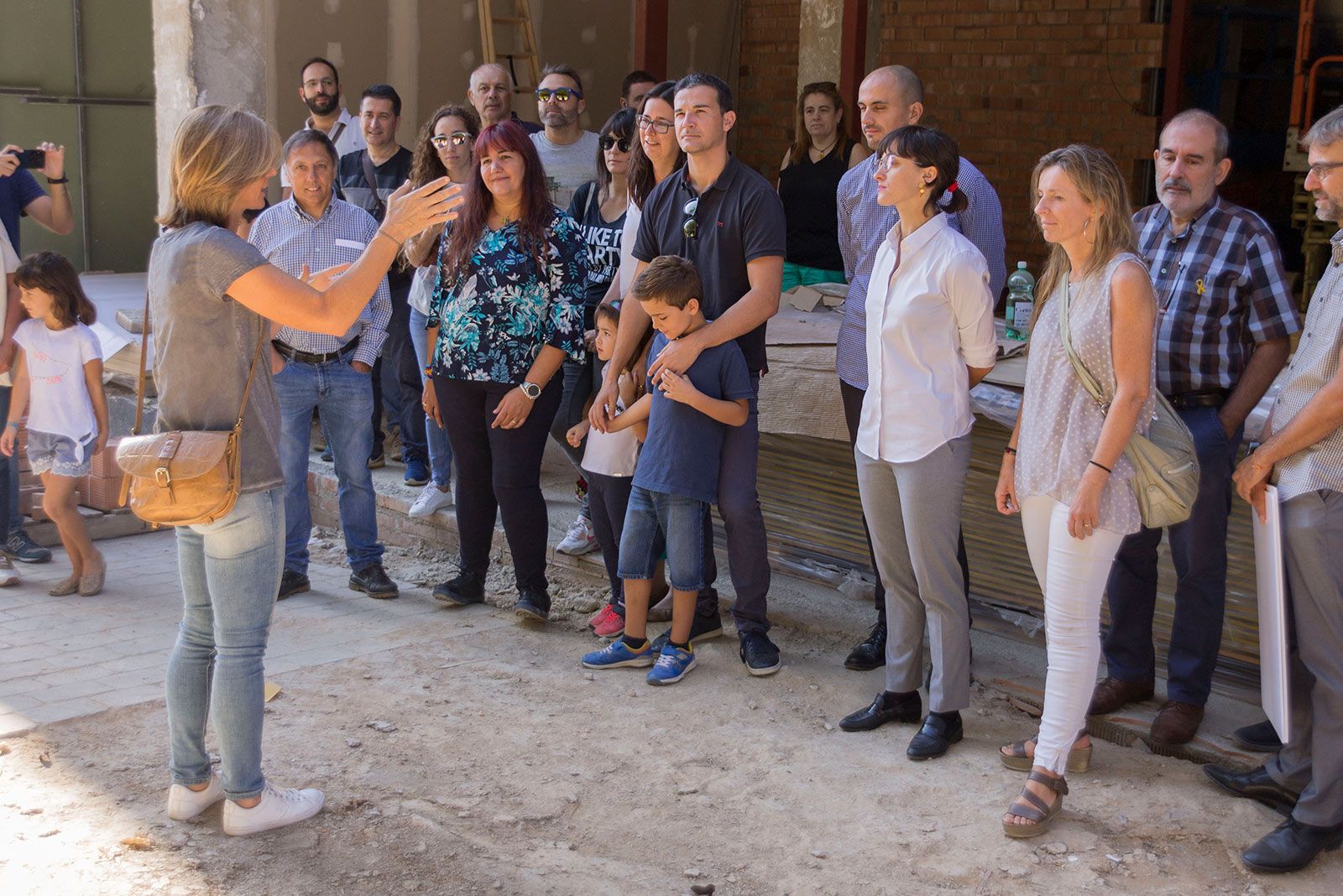 Visita a les obres del nou mercat de Volpelleres. FOTO: Paula Galván