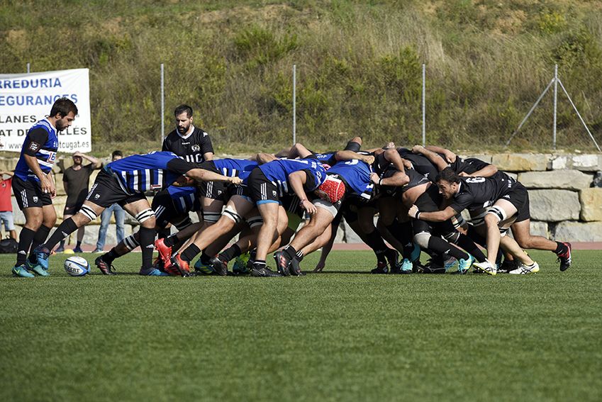 Partit de lliga DE Rugby. CR Sant Cugat-BUC. Foto: Bernat Millet.