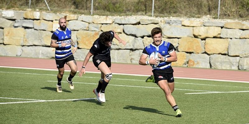 Partit de lliga DE Rugby. CR Sant Cugat-BUC. Foto: Bernat Millet.