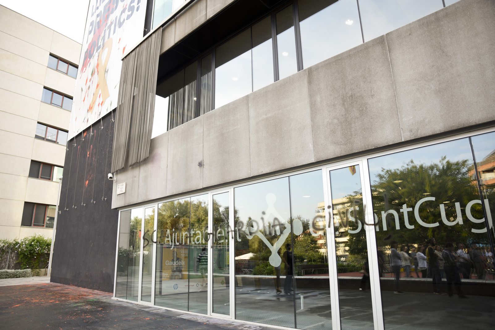  l'Ajuntament de Sant Cugat en l'aniversari de l'1 d'octubre FOTO: Bernat Millet