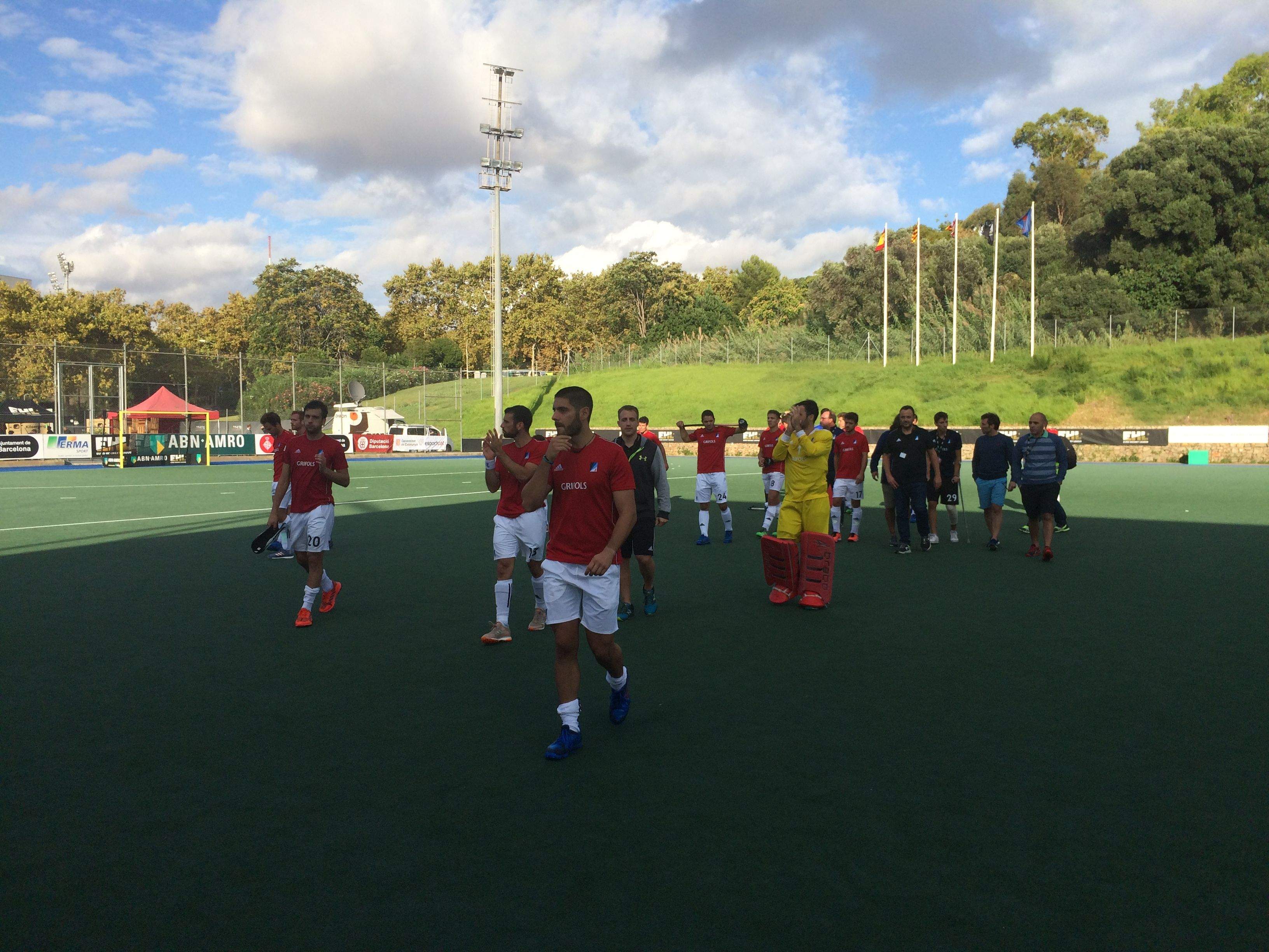 El Junior FC ha guanyat (5-1) el Racing Club de France, però no ha aconseguit el bitllet per jugar el KO16 de l'Europa Hockey League. FOTO: Àlex López Puig