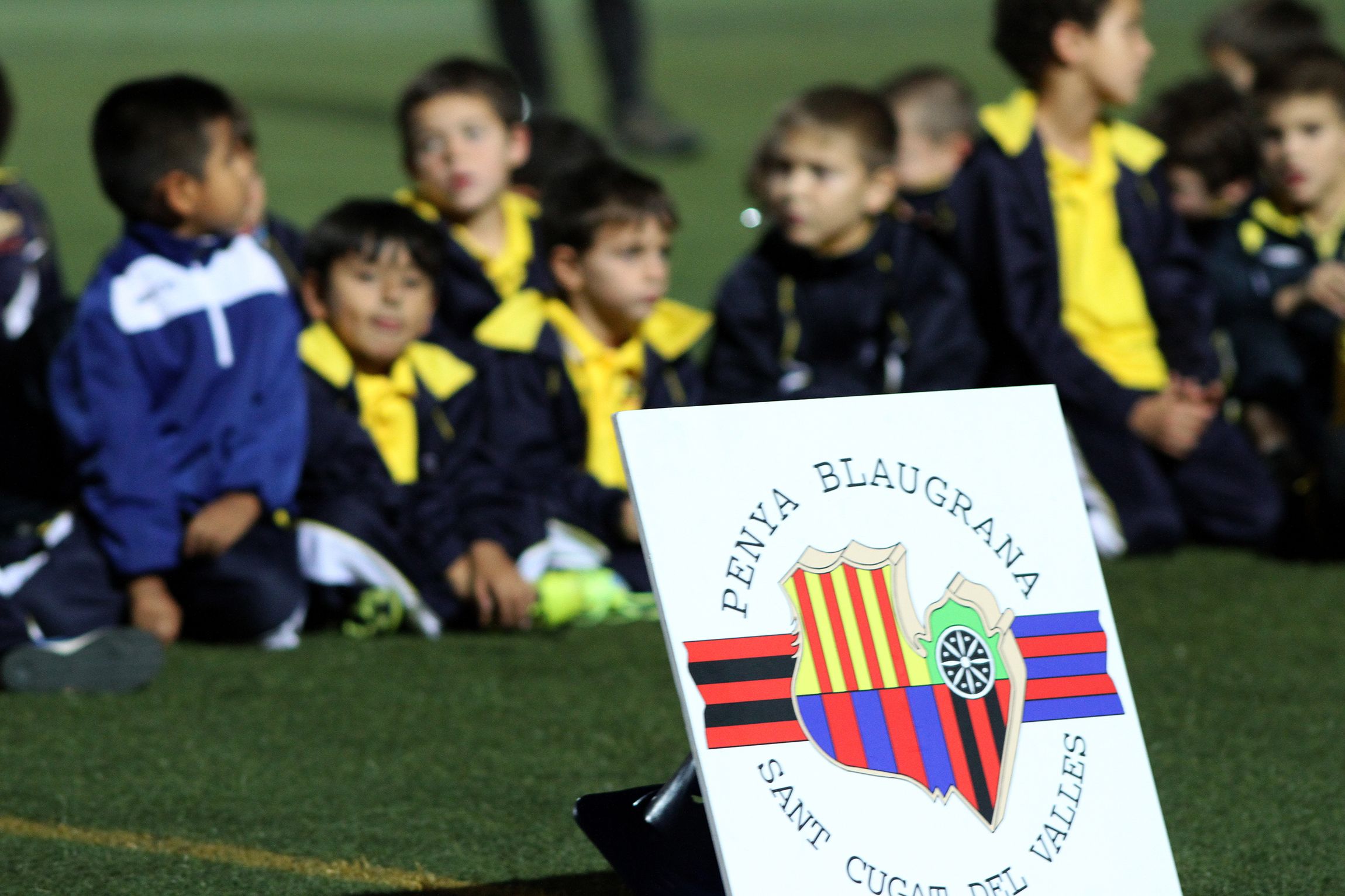 Imatge del 2016 de la presentació dels equips de la Penya Blaugrana Sant Cugat-Escola de Futbol Hristo Stoichkov. FOTO: Haidy Blanch