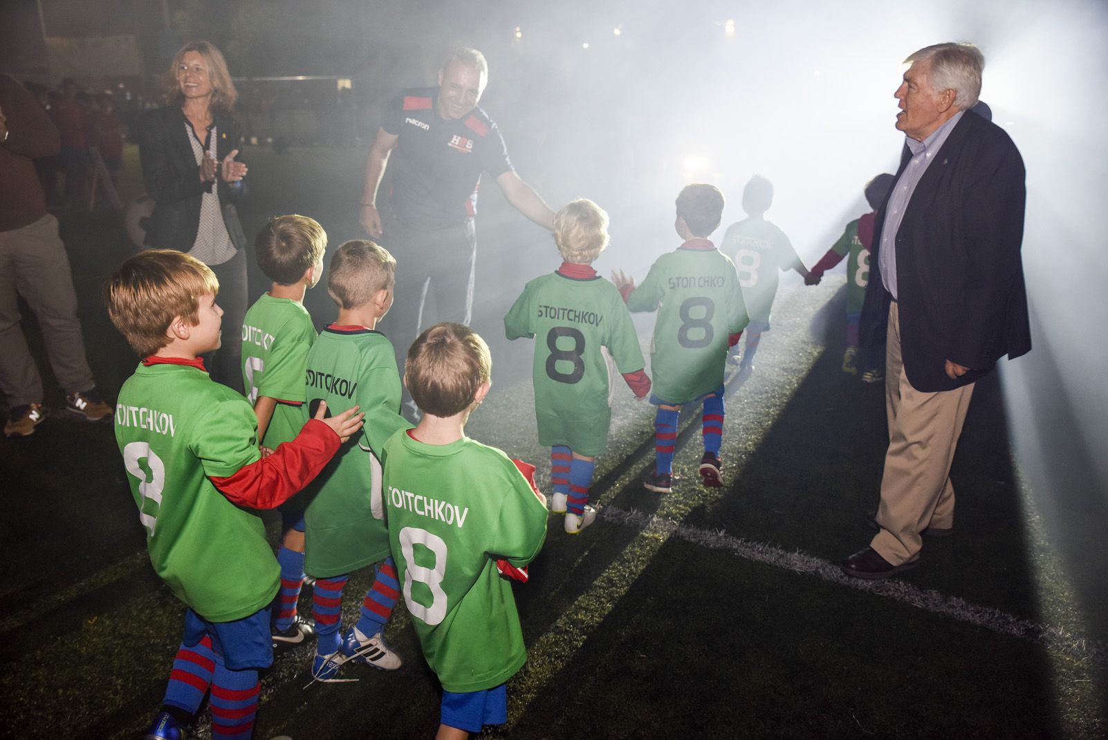 Fortuny, Stoichkov i Félez en la presentació dels equips de la PB Sant Cugat-EF Hristo Stoichkov. FOTO: Bernat Millet