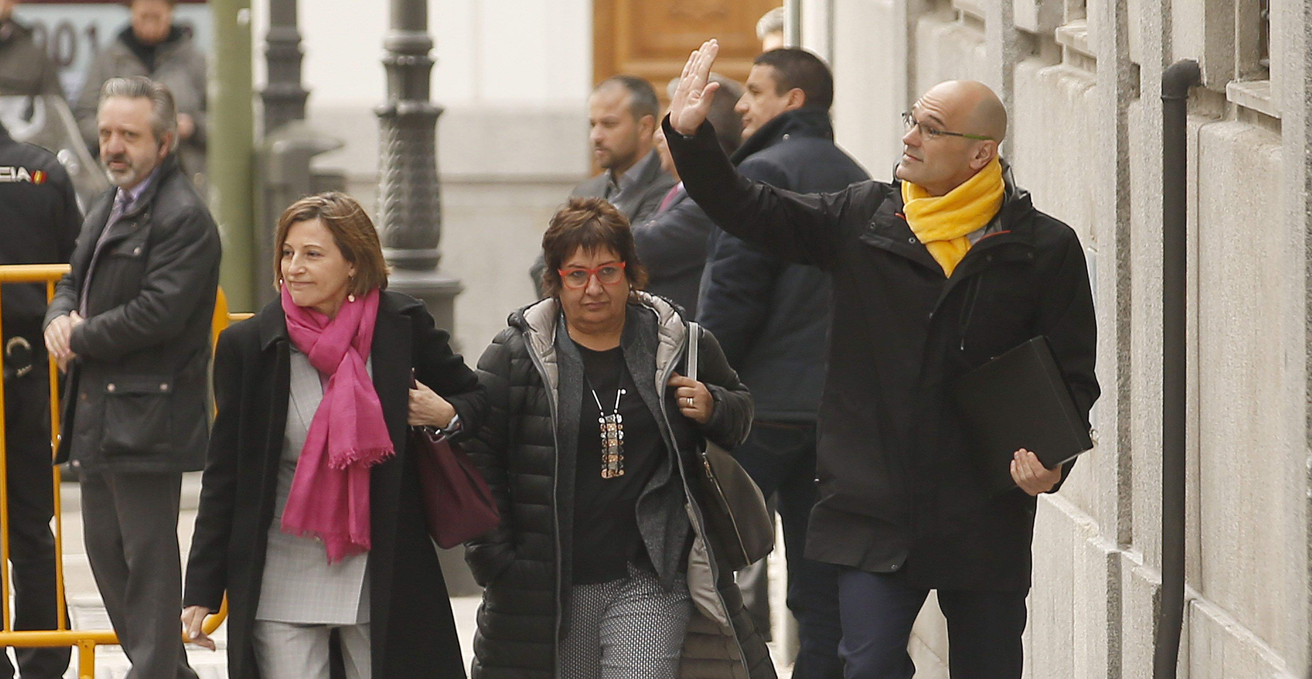 Raül Romeva abans d'entrar a la seu del Tribunal Suprem el 23 de març. Després el van enviar a presó FOTO: ACN