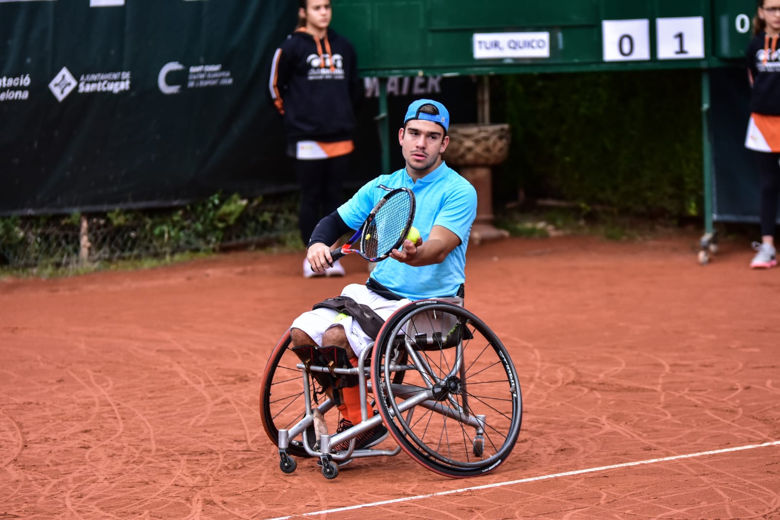 El gallec Martín de la Puente s'ha adjudicat, al Club Tennis Natació Sant Cugat, el 18è Campionat de Catalunya de Tennis en Cadira de Rodes. FOTO: Pep Sesat