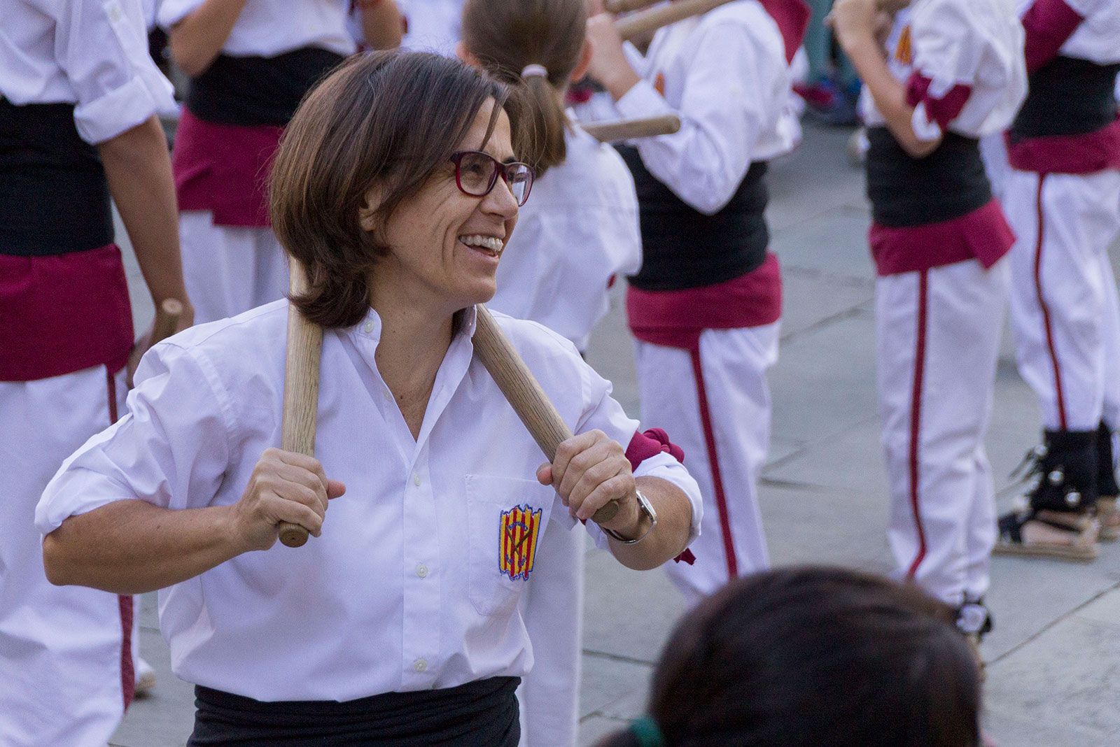Actuació dels Bastoners de Sant Cugat. FOTO: Paula Galván