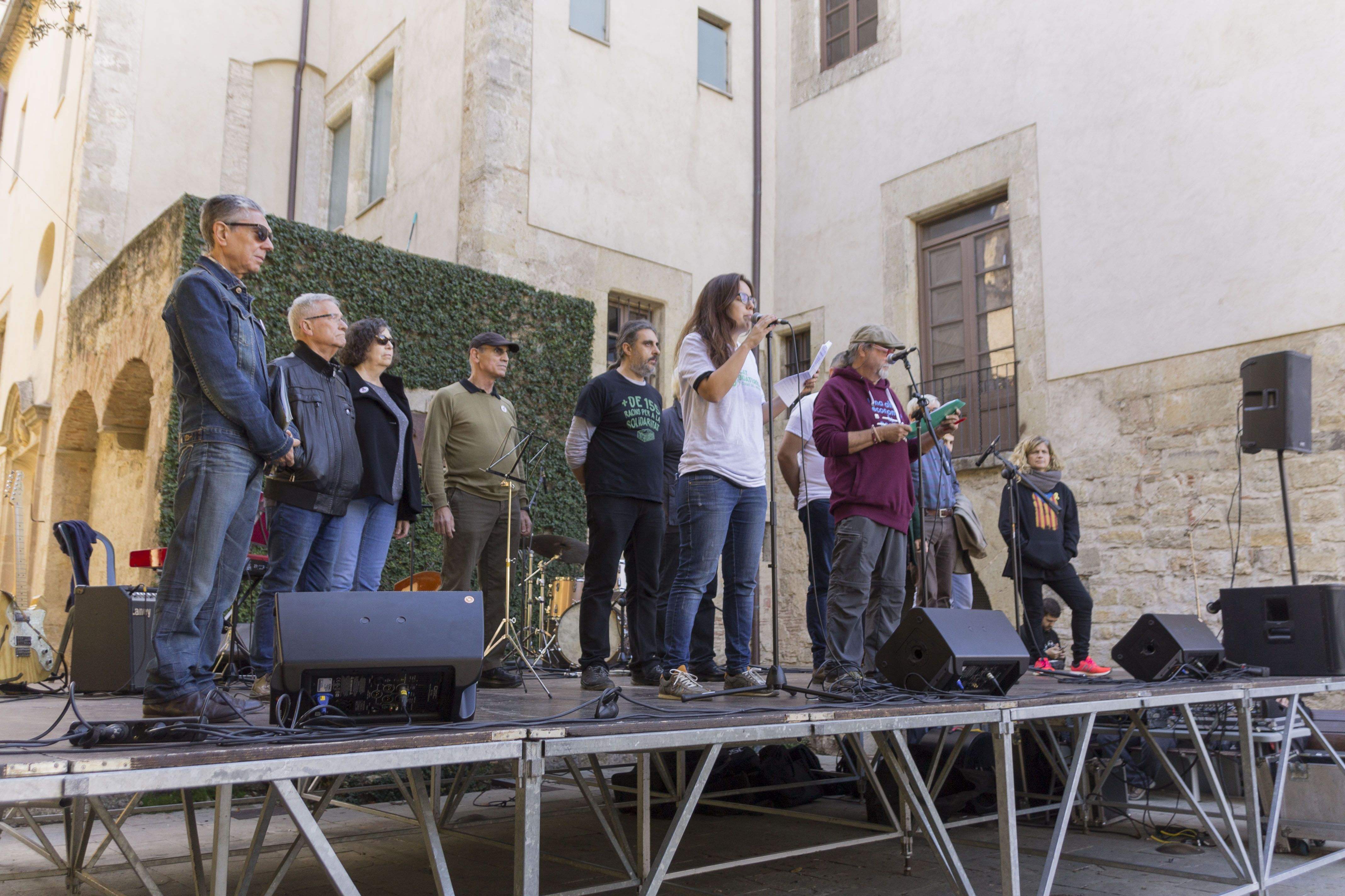 Moment del pregó del Sindicat de Llogateres a la Festa de Tardor. FOTO: C.Caballé