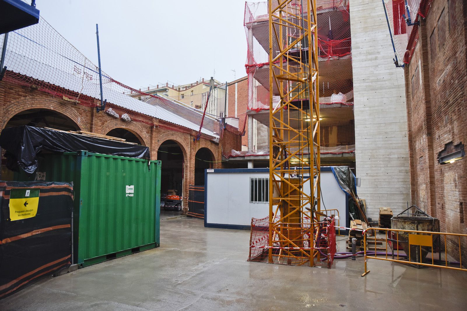 Visita a les obres del Teatre Unió de Sant Cugat. Foto: Bernat Millet.