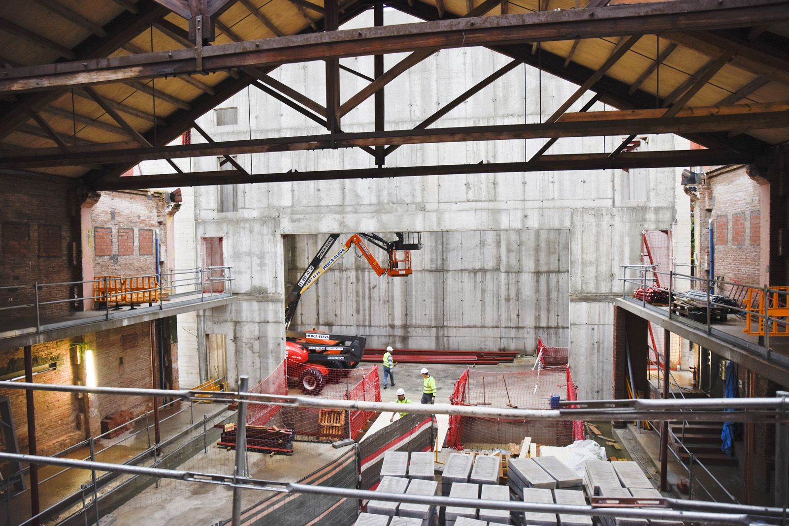 Visita a les obres del Teatre Unió de Sant Cugat. Foto: Bernat Millet.