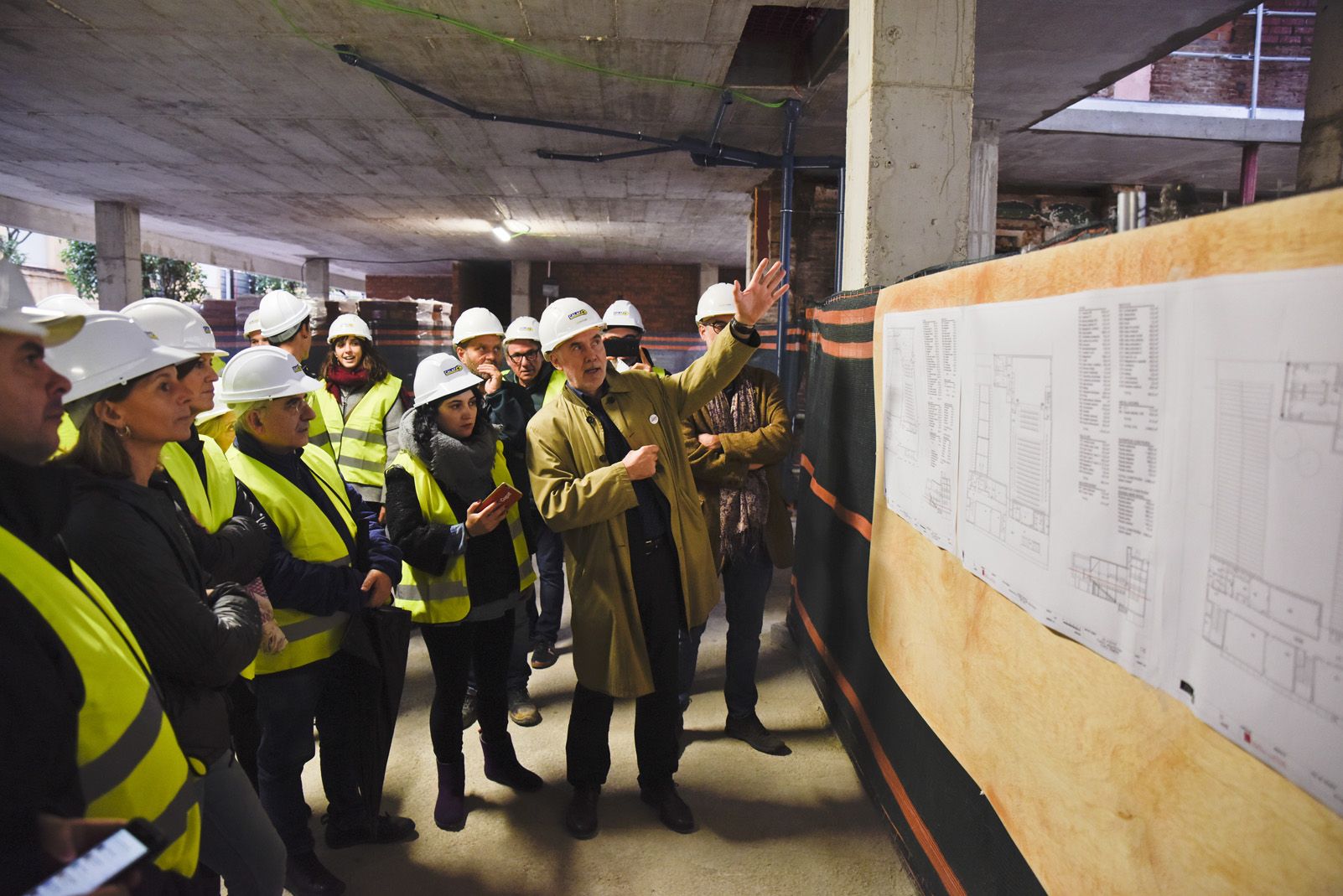 Visita a les obres del Teatre Unió de Sant Cugat. Foto: Bernat Millet.