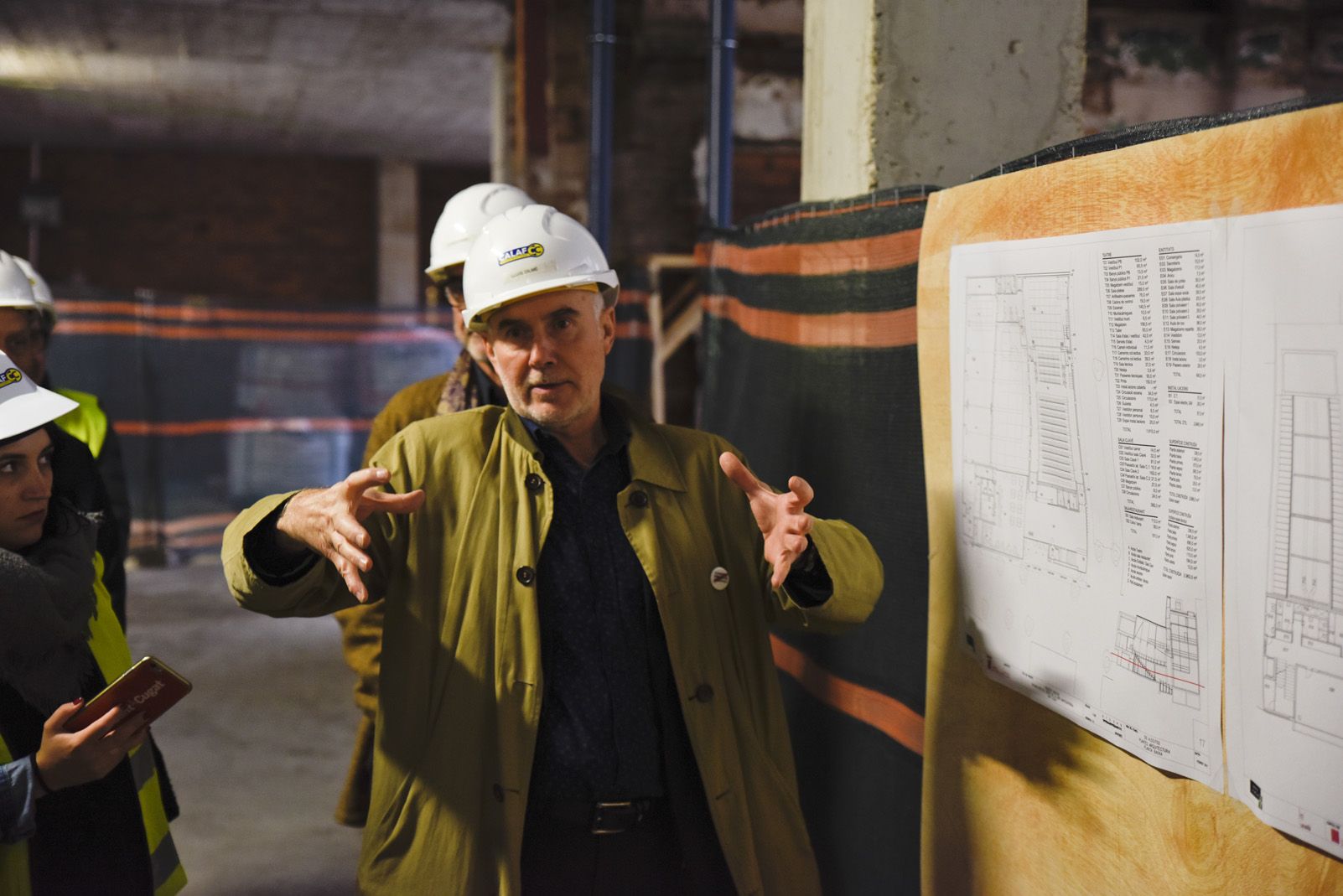 Visita a les obres del Teatre Unió de Sant Cugat. Foto: Bernat Millet.