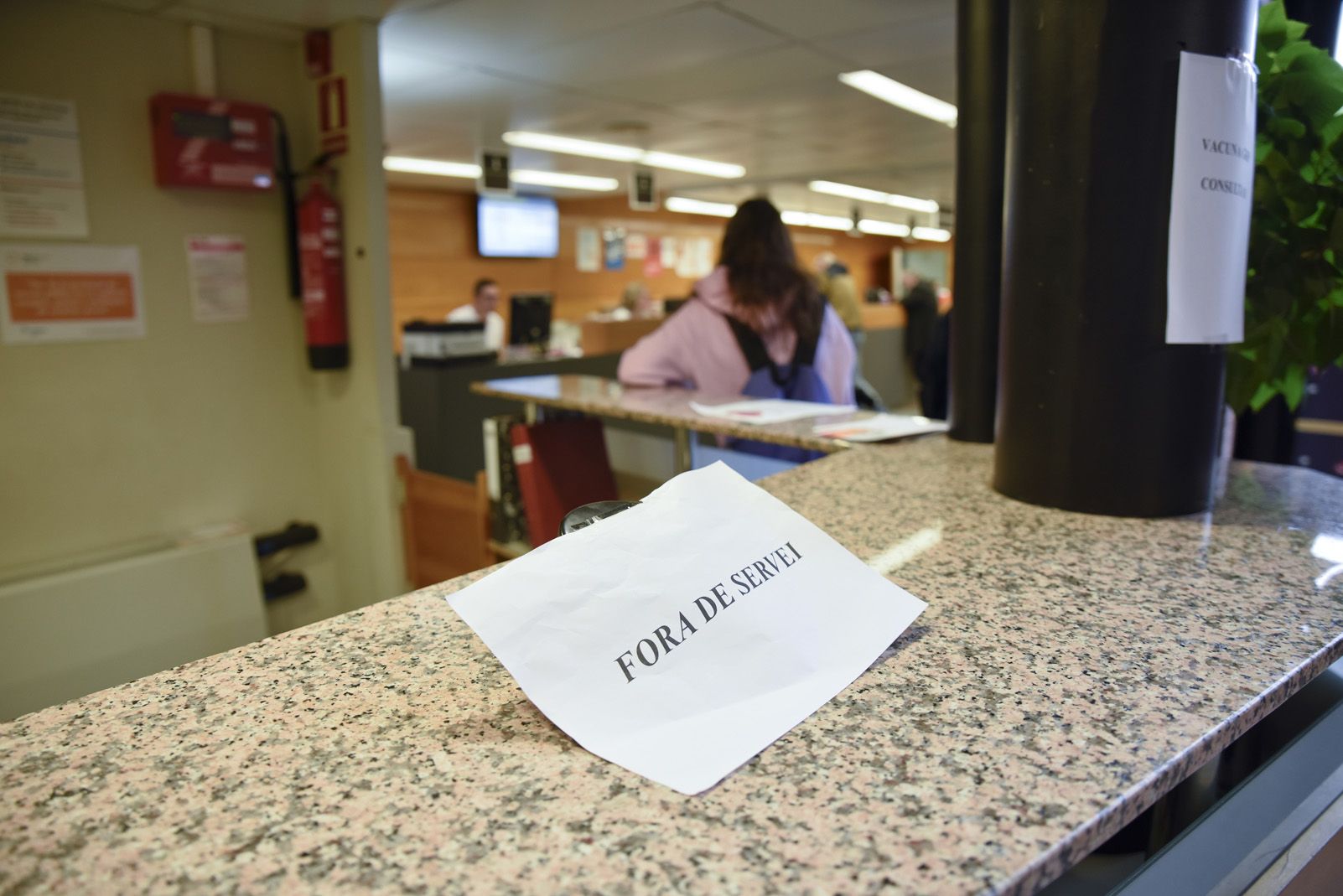 La vaga al CAP La Mina, de Sant Cugat. FOTO: Bernat Millet