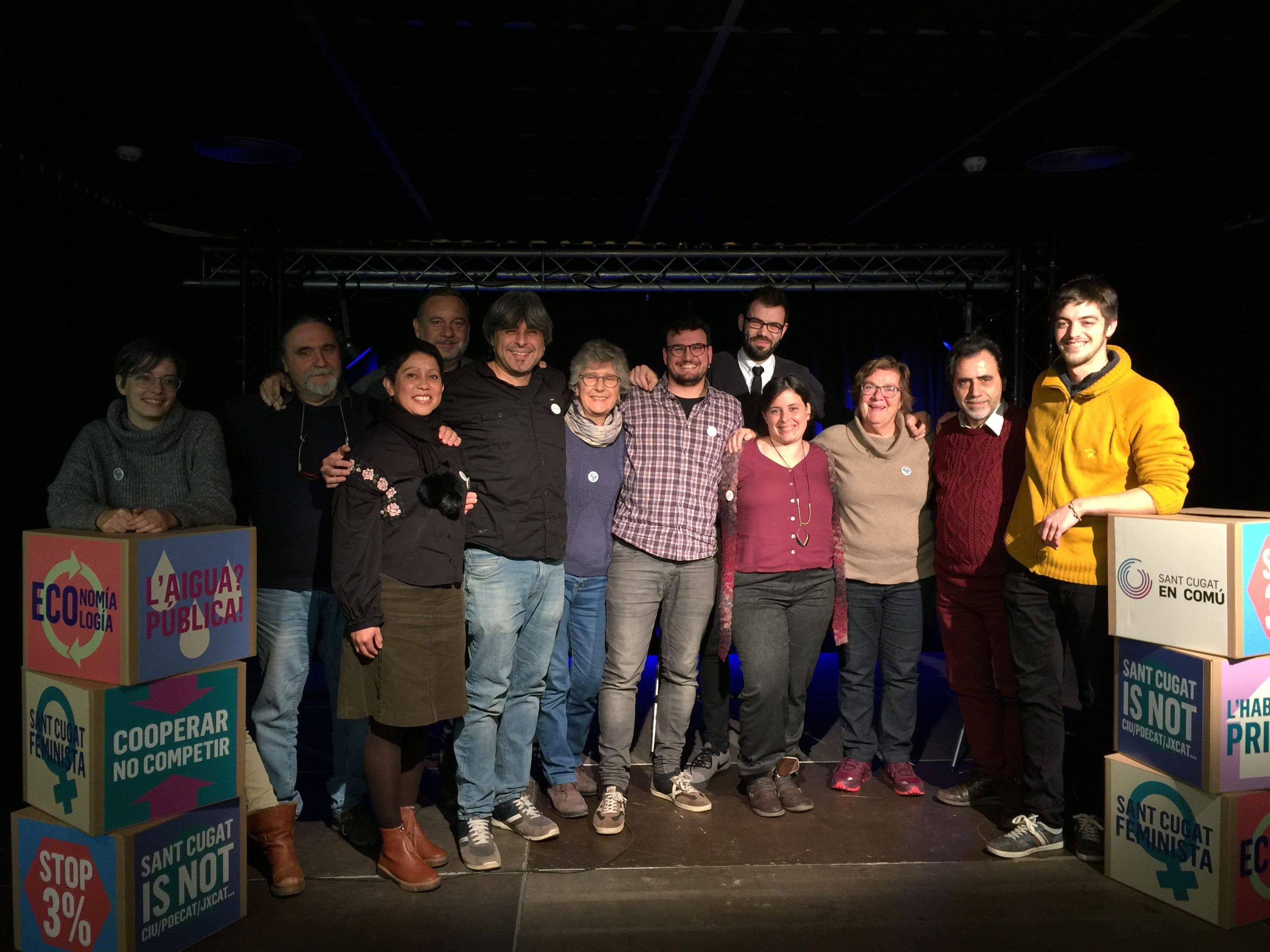 Candidatura de Sant Cugat en Comú encapçalada per Ramon Gutiérrez. FOTO: C.Caballé