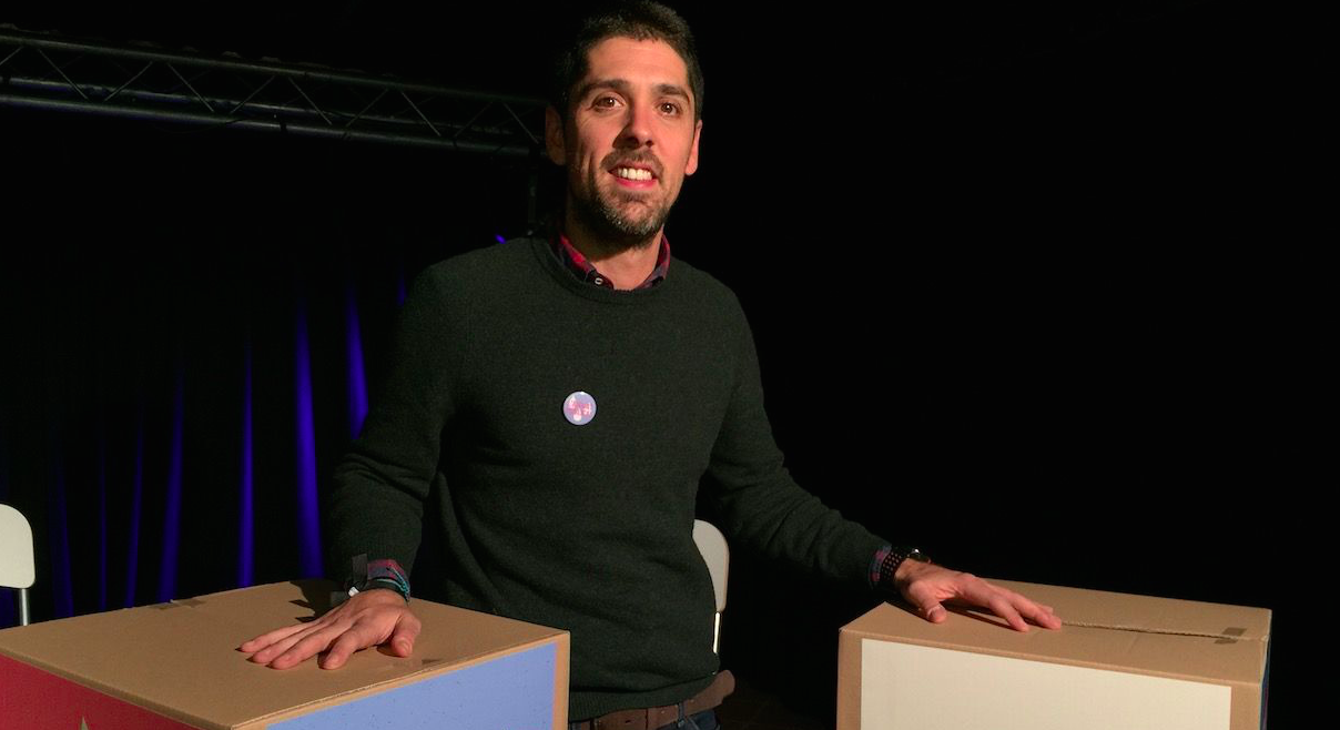 David Cid durant la seva visita a Sant Cugat. FOTO: C.Caballé